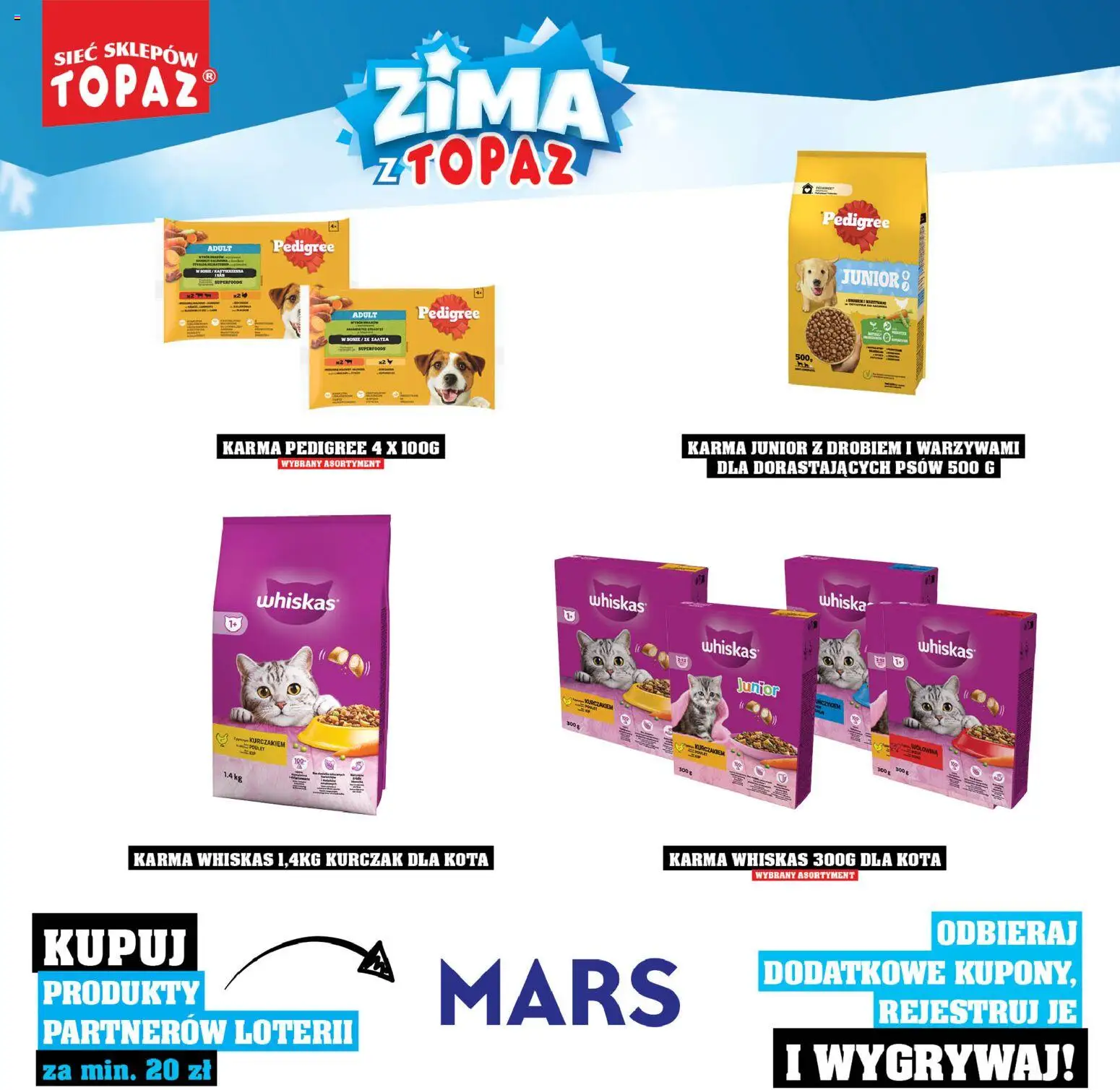 Topaz Gazetka - Katalog Produktów Objętych Loterią od 01.12.2025 | Strona: 88 | Produkty: Kurczak, Pedigree, Wołowina