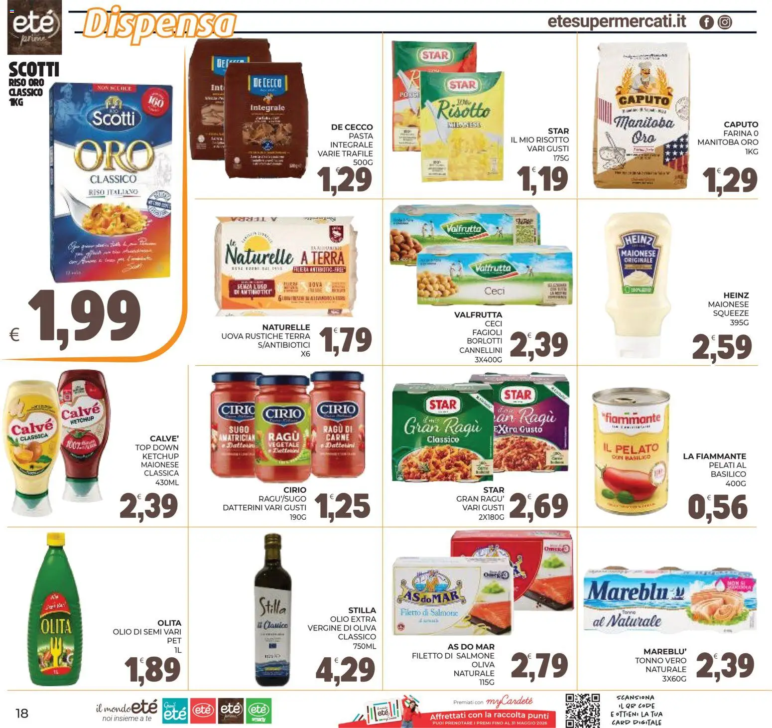 Volantino Eté del 29.04.2026 | Pagina: 18 | Prodotti: Salmone, Basilico, Sugo, Terra