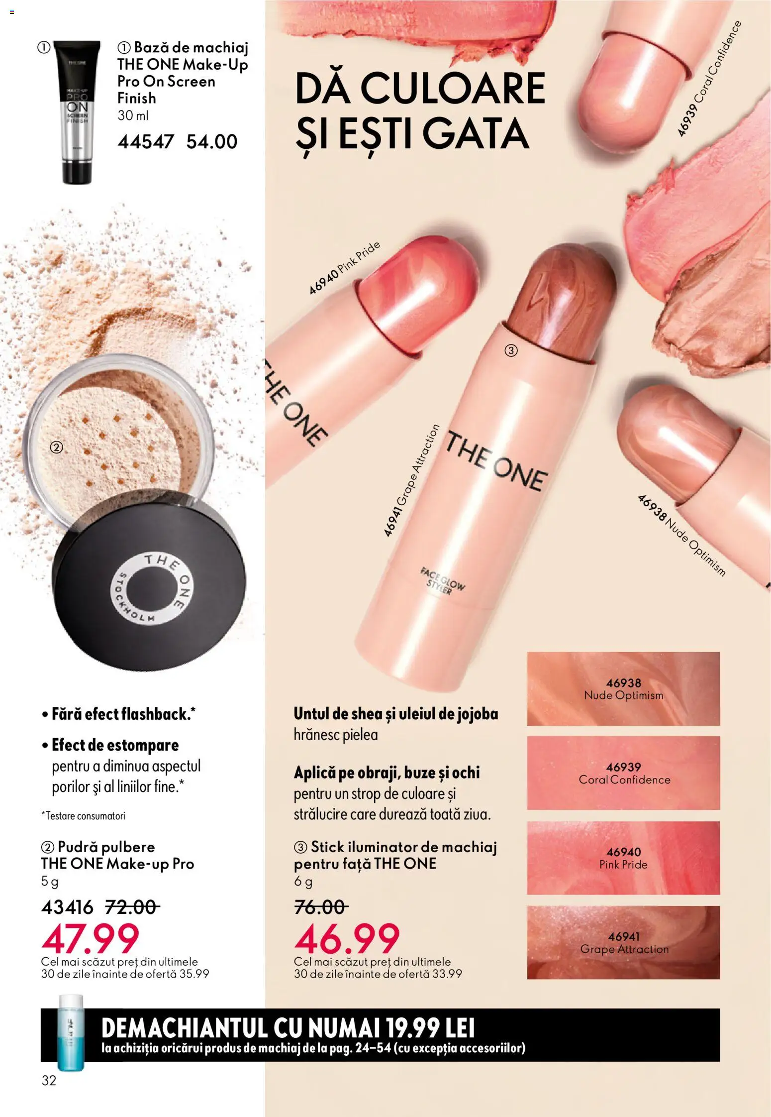 Noul catalog Oriflame – valabil de la 23.12.2025 | Pagină: 32 | Produse: Bază de machiaj, Machiaj, Pudră, Iluminator