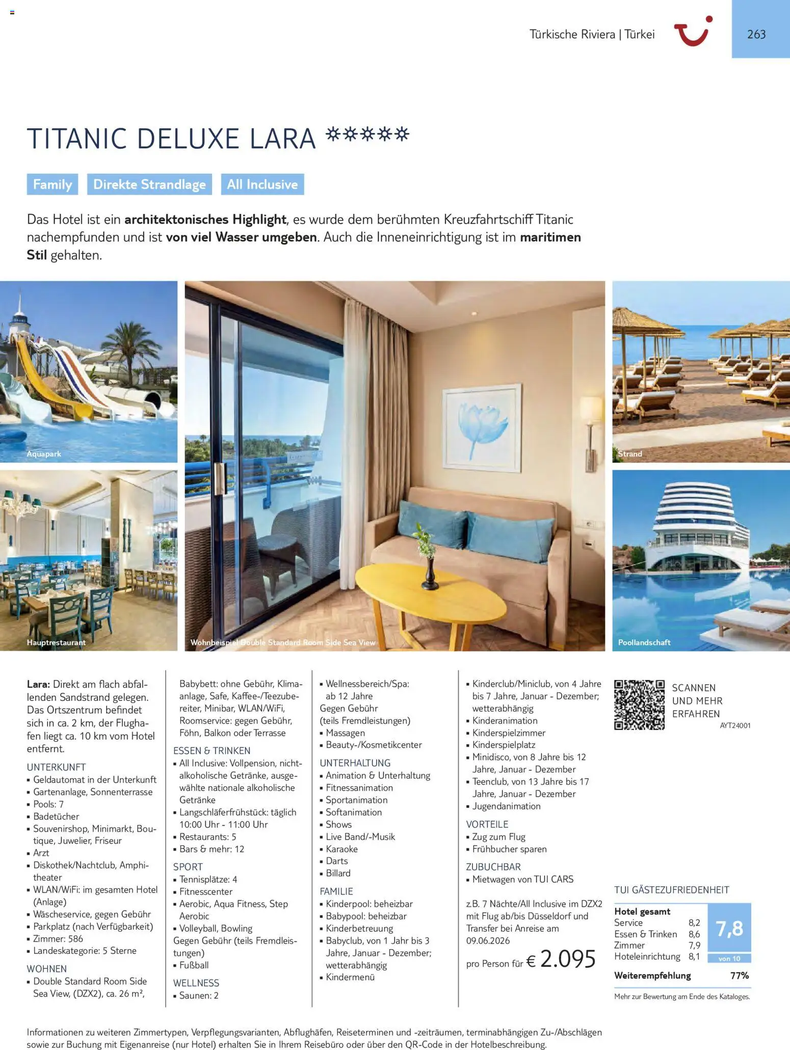 Aida  Südeuropa & Nordafrika 2026/27 – gültig ab 01.01.2026 | Seite: 263 | Produkte: Babybett, Fußball, Wasser, Uhr