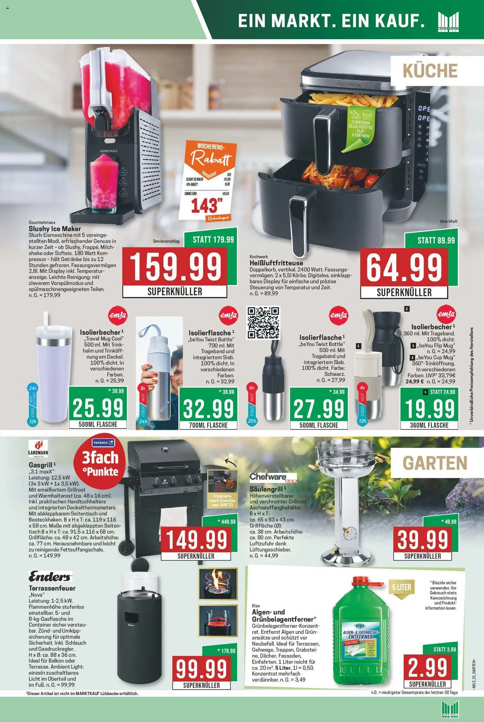 Marktkauf Prospekt 	 – gültig ab 16.03.2026 | Seite: 21 | Produkte: Milch, Tisch, Küche, Heißluftfritteuse