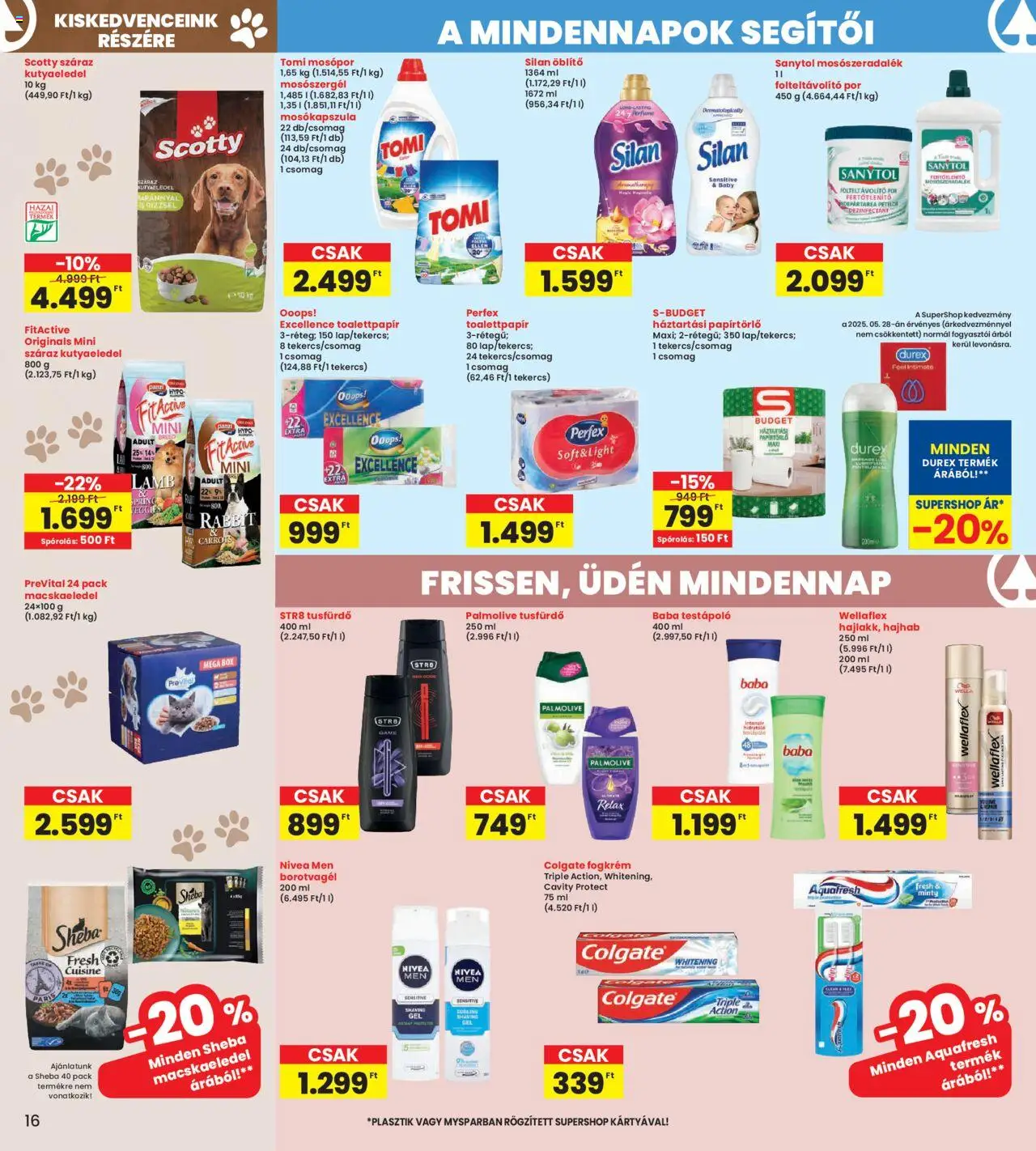 Interspar akciós ujság - amely érvényes a következő dátumtól: 29.05.2025 | Oldal: 16 | Termékek: Óvszer, Hajhab, Folteltávolító, Testápoló