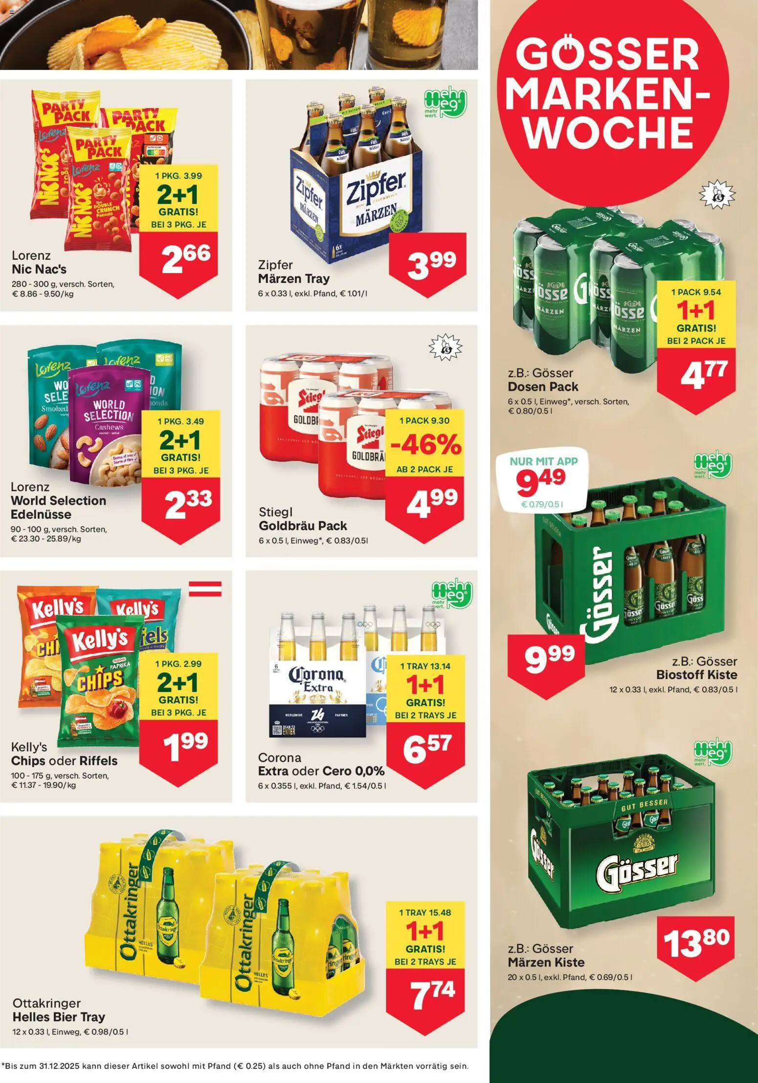 MPREIS Absam gültig ab 04.12.2025 | Seite: 9 | Produkte: Chips, Bier