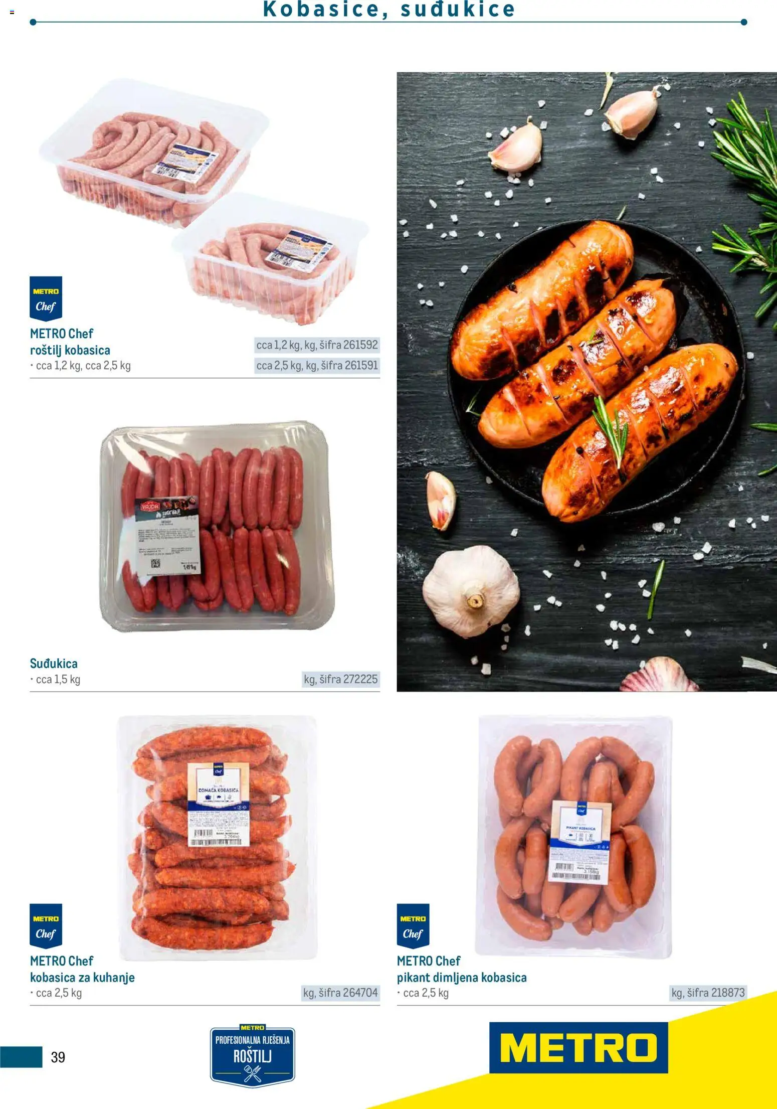 Metro katalog | vrijedi od 05.03.2026 | Stranica: 39 | Proizvodi: Roštilj, Kobasica