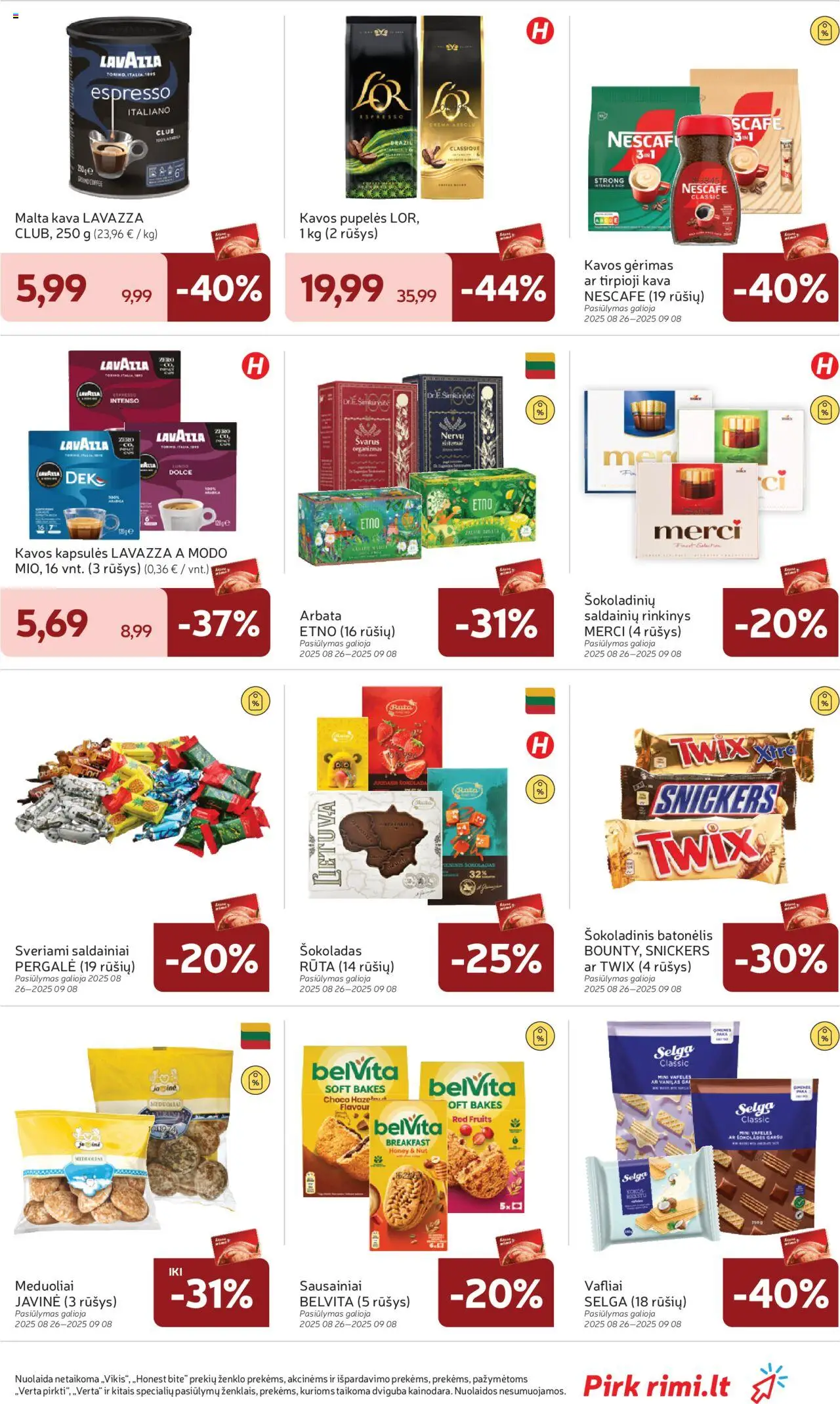 Rimi - Leidinys│galioja nuo 02.09.2025 | Puslapis: 23 | Prekių: Pupelės, Tirpioji kava, Arbata, Saldainiai