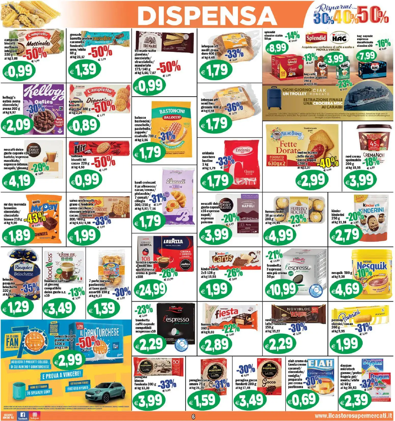 Volantino Il Castoro del 07.11.2025 | Pagina: 6 | Prodotti: Latte, Trolley, Scatola, Amaro