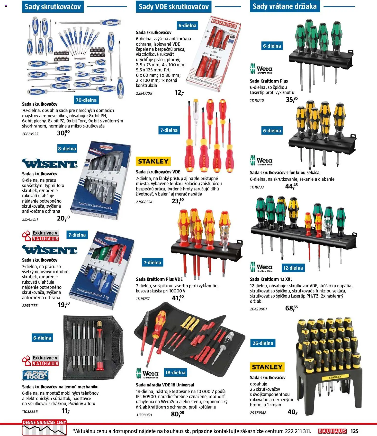 Nové Bauhaus akcie – leták je platný od 26.01.2026 | Strana: 125 | Produkty: Skrutkovač, Náradie