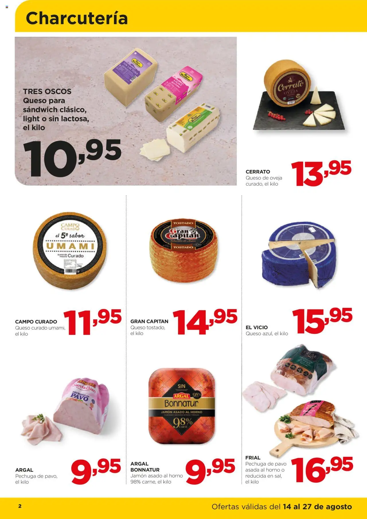 Alimerka folleto Castilla y León │ válido desde el 14.08.2025 | Página: 2 | Productos: Queso de oveja, Queso, Jamón, Horno