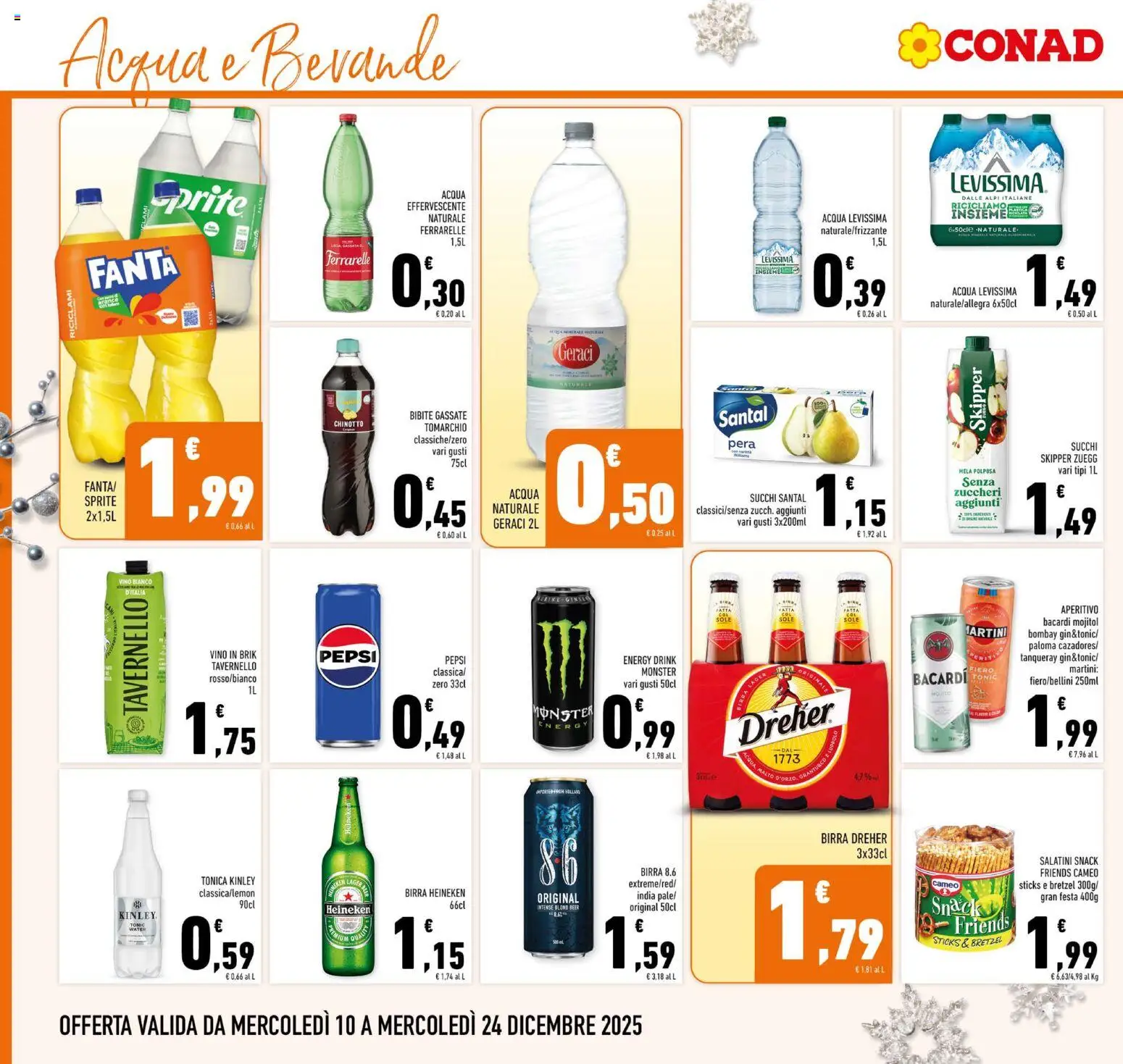 Volantino Conad del 10.12.2025 | Pagina: 24 | Prodotti: Chinotto, Vino, Bibite, Pepsi