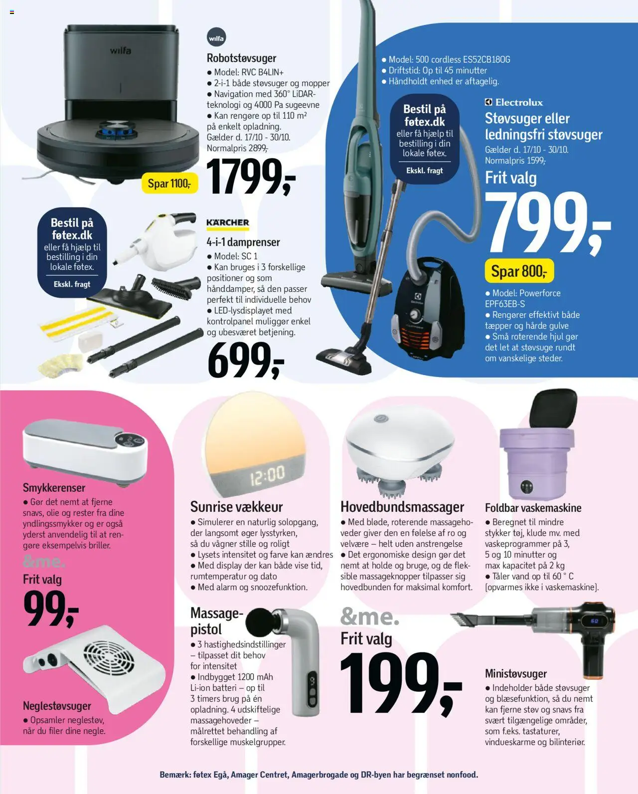Føtex tilbudsavis – gyldig fra 17.10.2025 | Side: 41 | Produkter: Robotstøvsuger, Søm, Vaskemaskine, Støvsuger