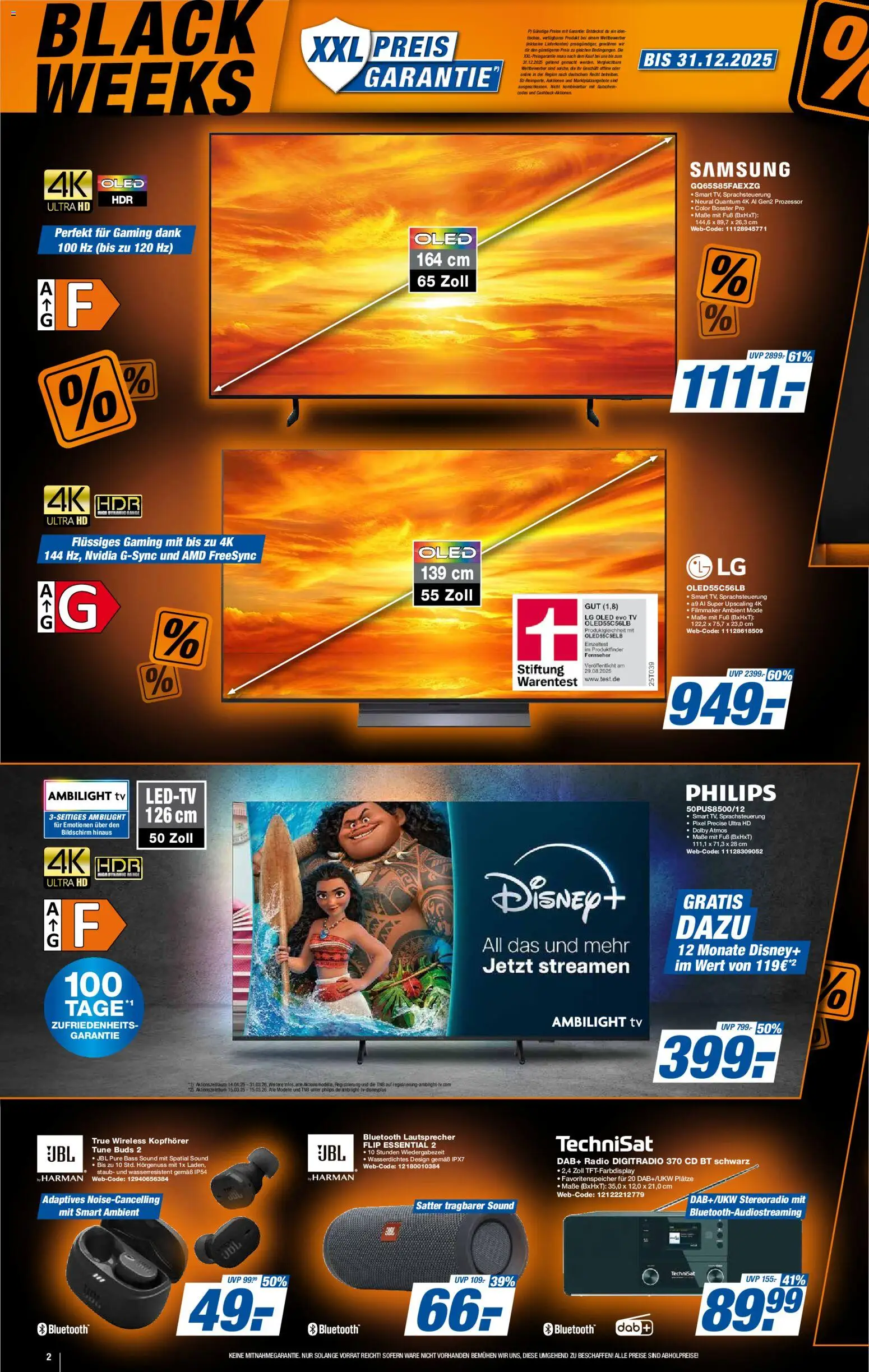 Expert - Black Friday – gültig ab 14.11.2025 | Seite: 2 | Produkte: Lautsprecher, Fernseher, Radio, Kopfhörer