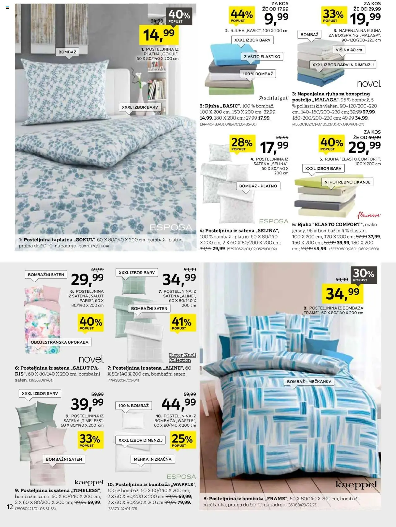 XXXL Lesnina katalog naj vaše sanje postanejo resničnost │ velja od 19.08.2025 | Stran: 12 | Izdelki: Posteljnina, Rjuha, Kos