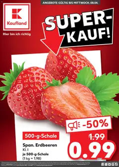 Kaufland DE - Super-Kauf! Erdbeeren - Köln - Voorbeeld van een folder van Kaufland DE, geldig van 02.04.2026
