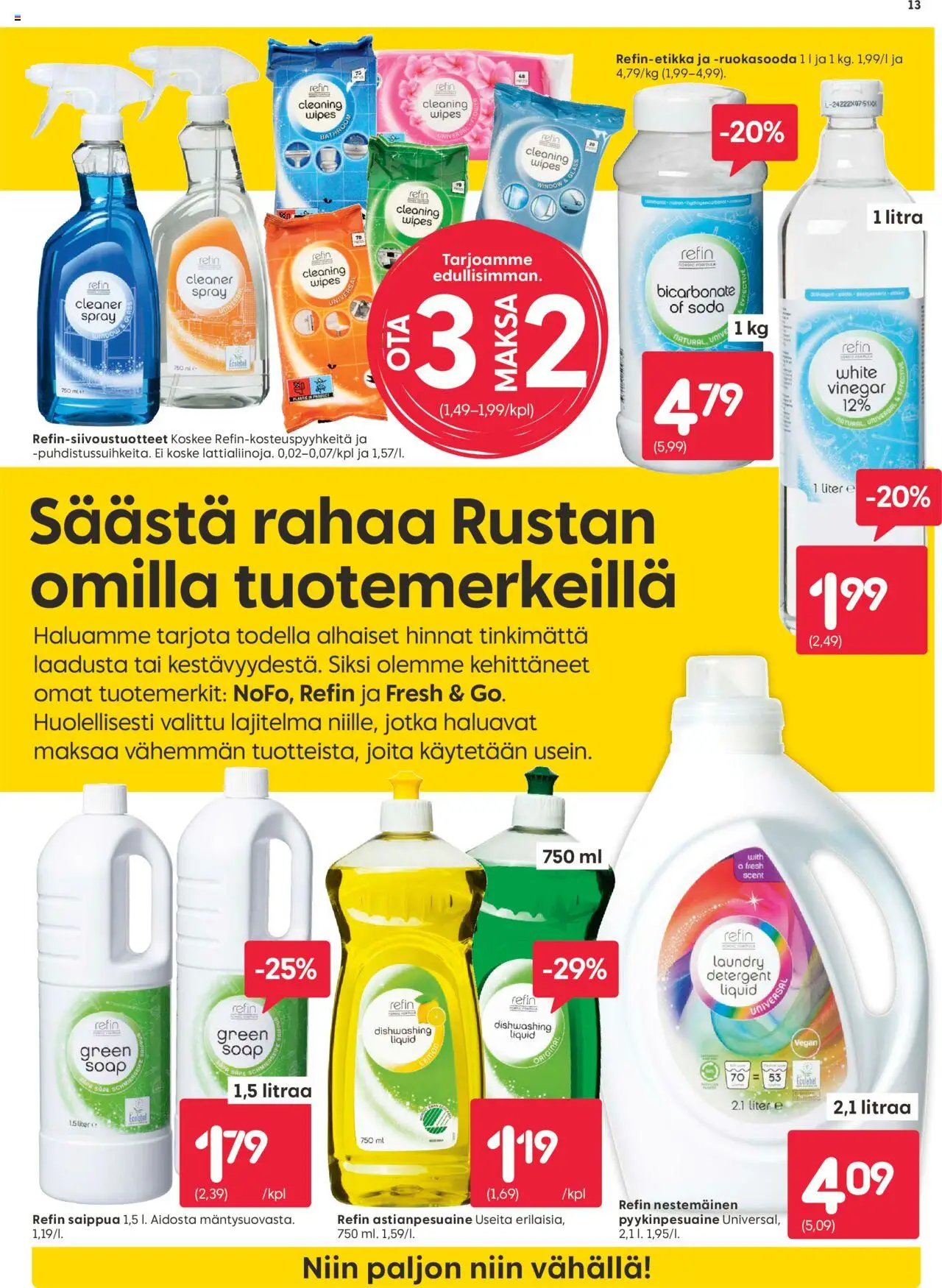  | Sivu: 13 | Tuotteet: Saippua, Astianpesuaine