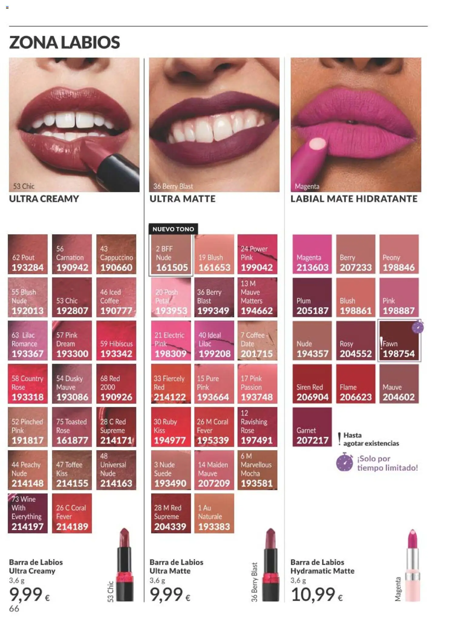 Catálogo AVON campaña 11 Black Friday │ válido desde el 01.11.2025 | Página: 66 | Productos: Barra de labios