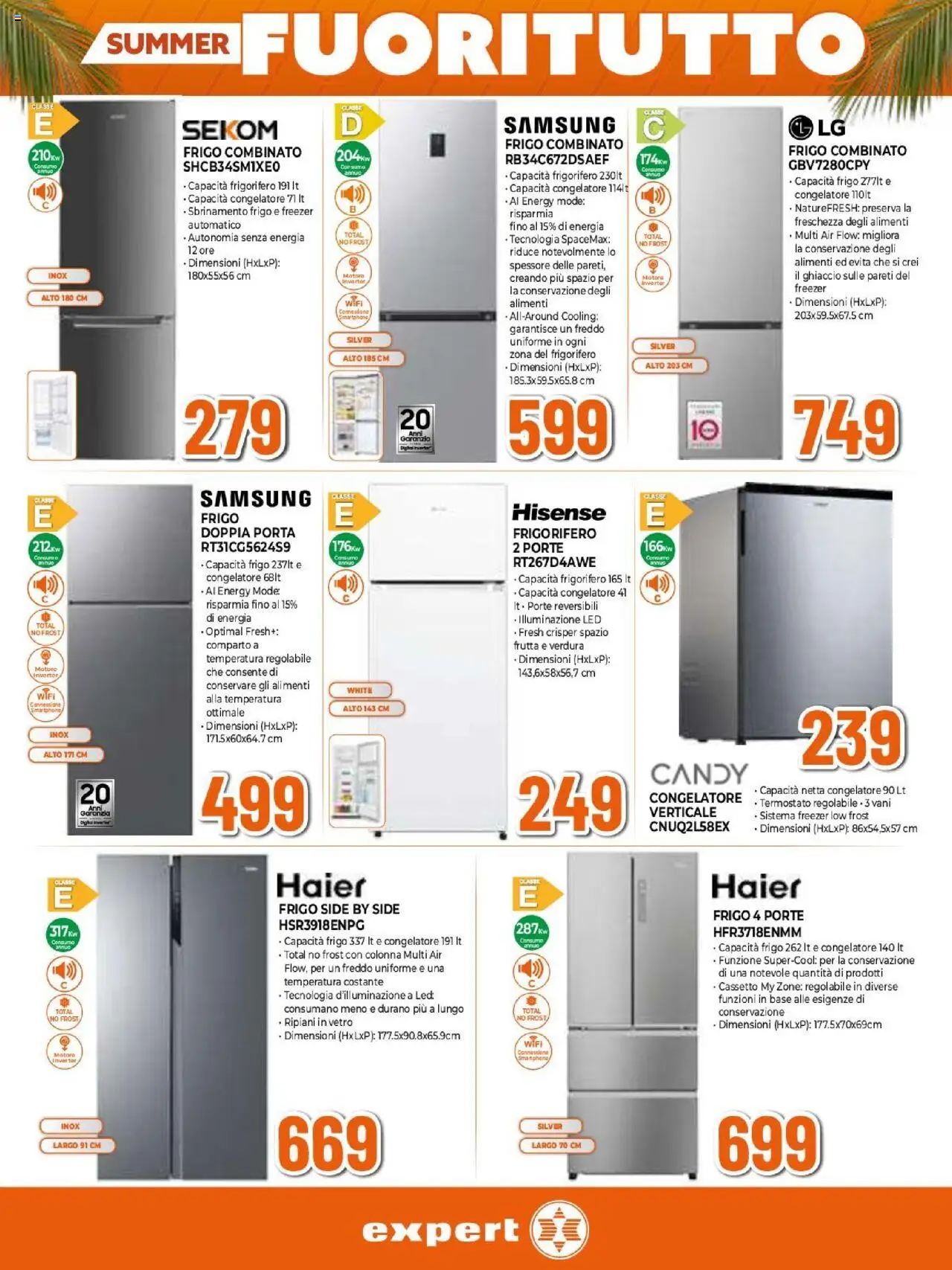 Volantino Expert del 31.07.2025 | Pagina: 3 | Prodotti: Frutta, Freezer, Smartphone, Congelatore