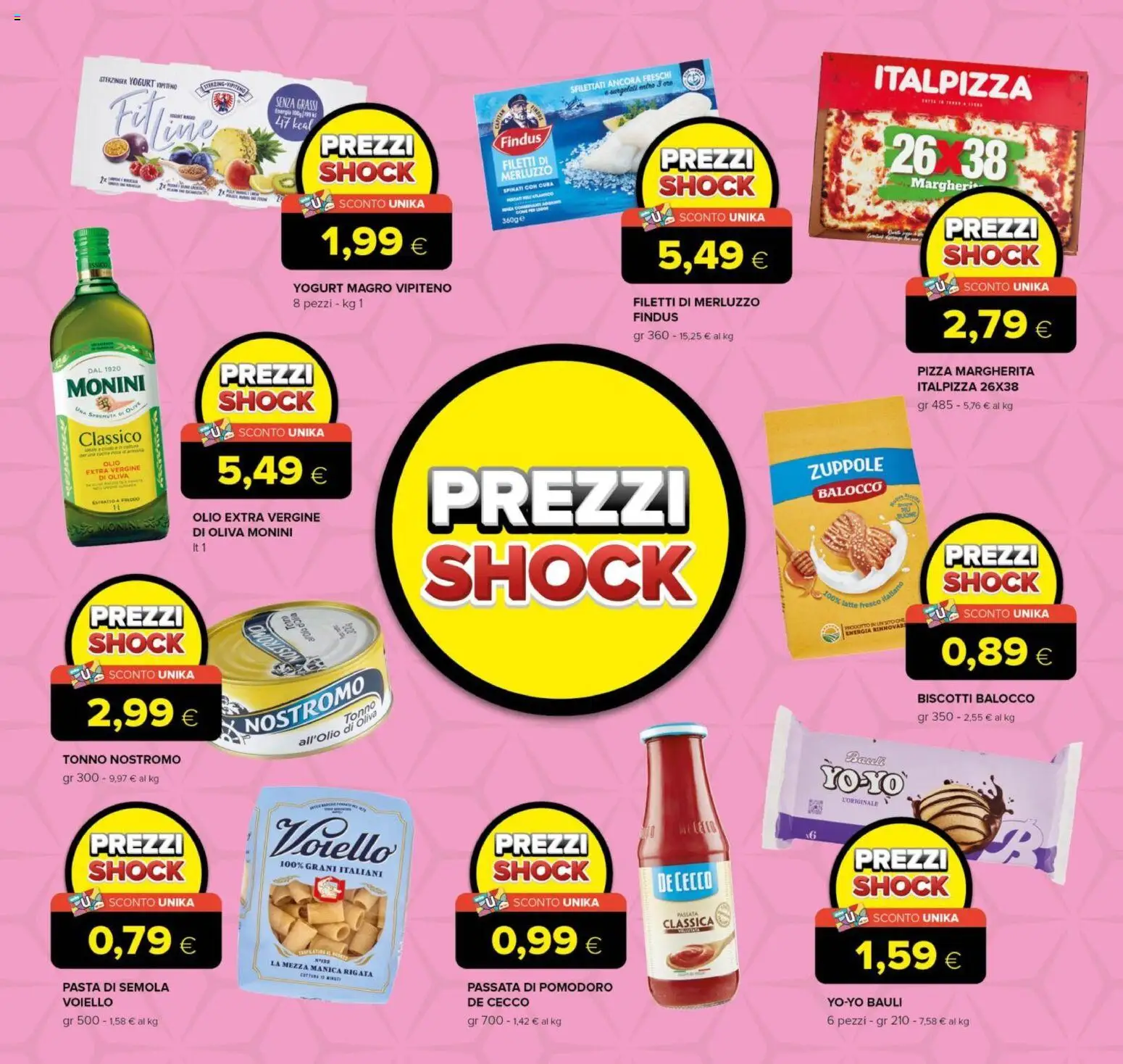 Volantino Oasi del 15.01.2026 | Pagina: 2 | Prodotti: Pizza, Olio, Passata di pomodoro, Olio extra vergine