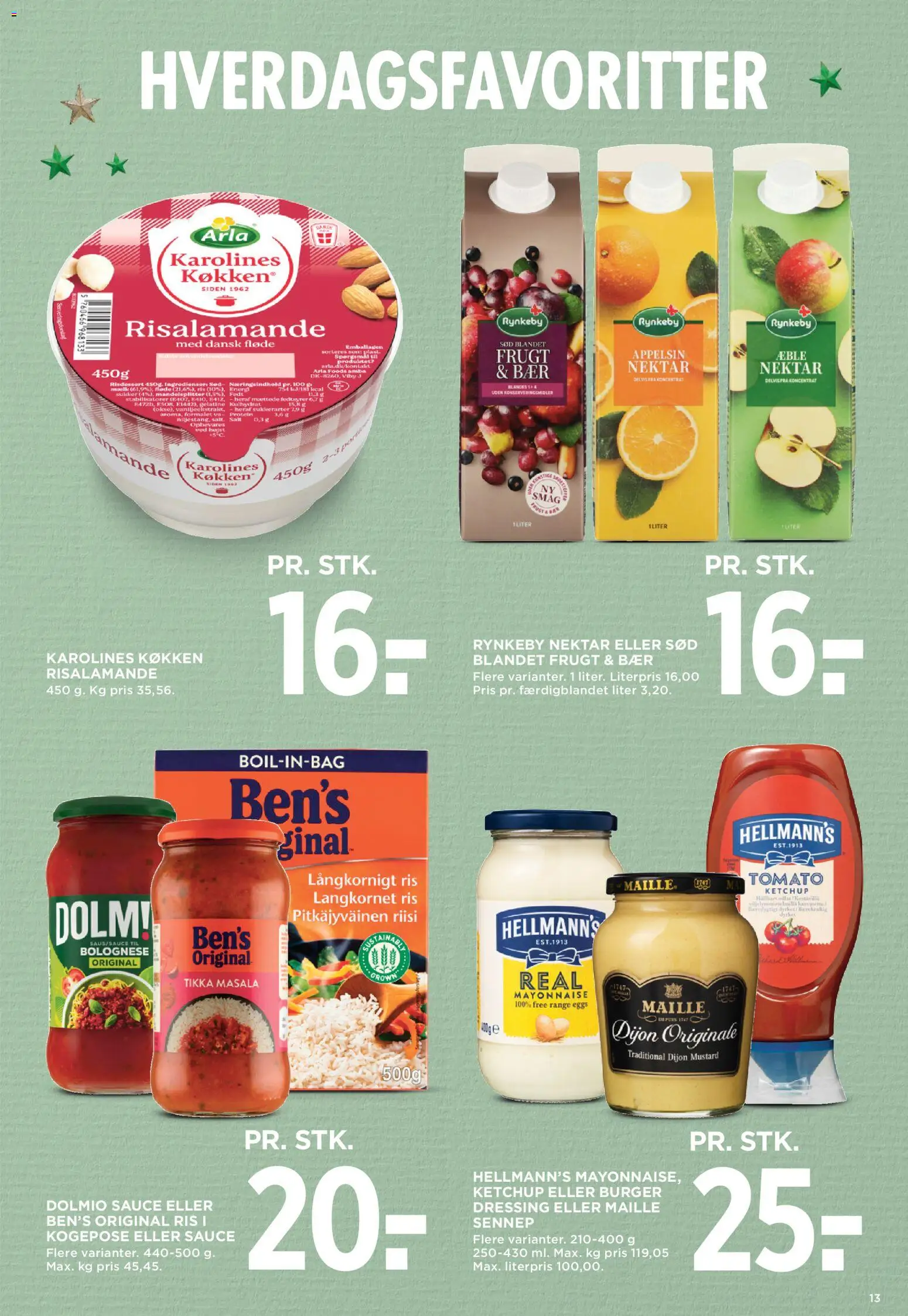 Meny tilbudsavis – gyldig fra 07.11.2025 | Side: 21 | Produkter: Ris, Risalamande, Ketchup, Salt