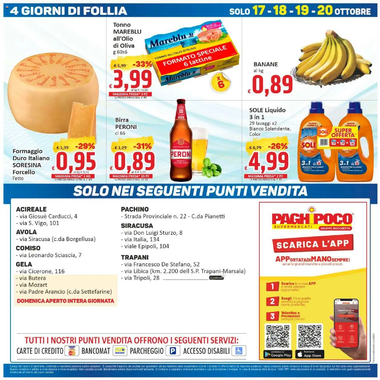 Volantino Paghi Poco del 10.10.2025 | Pagina: 20 | Prodotti: Birra, Tè, Formaggio, Olio