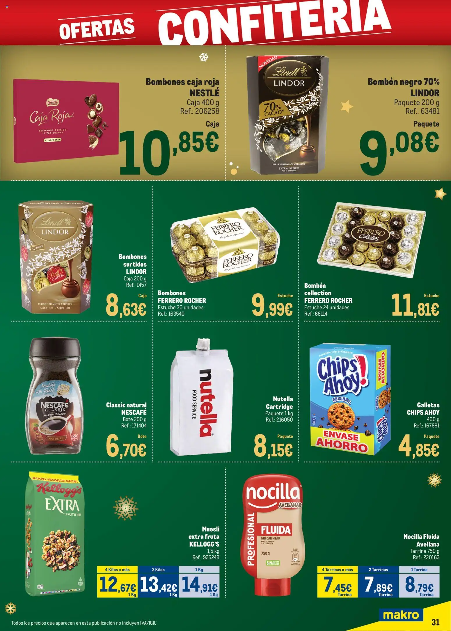 Makro - Precios Navidad Sur │ válido desde el 24.11.2025 | Página: 31 | Productos: Κεραία, Galletas, Caja