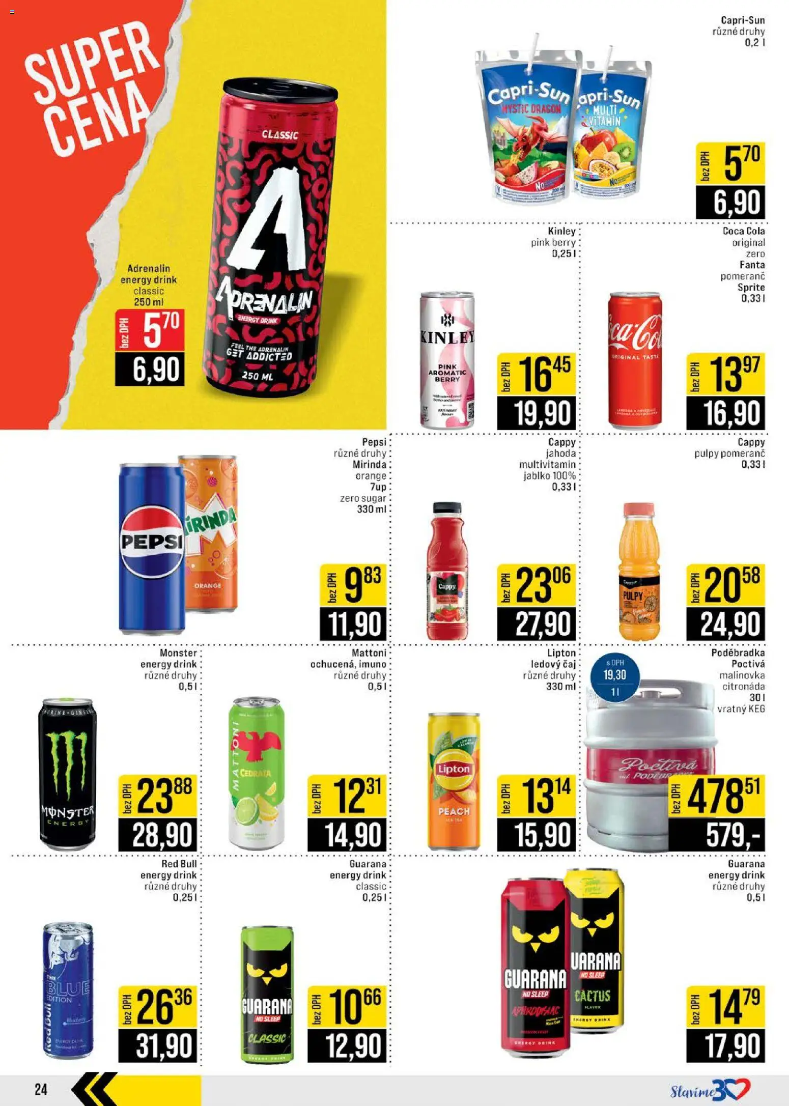 Jip leták - Cash & Carry od 12.11.2025 | Strana: 24 | Produkty: Mattoni, Poděbradka, Coca cola, Sprite