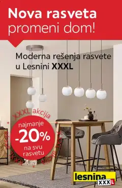 Lesnina XXXL specijal rasvete - pregled Lesnina XXXL kataloga - važi od 02.02.2026