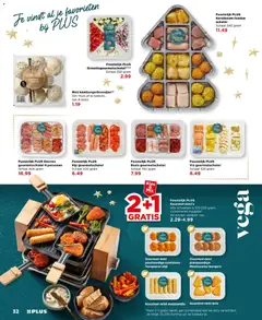 Gourmet mini plantaardige schnitzels Hongaarse stijl, Gourmet mini plantaardige schnitzels Hongaarse stijl - Voorbeeld van een folder van Plus, geldig van 29.11.2025 | Pagina: 32 | Producten: Vis, Schaal, Mozzarella, Kip