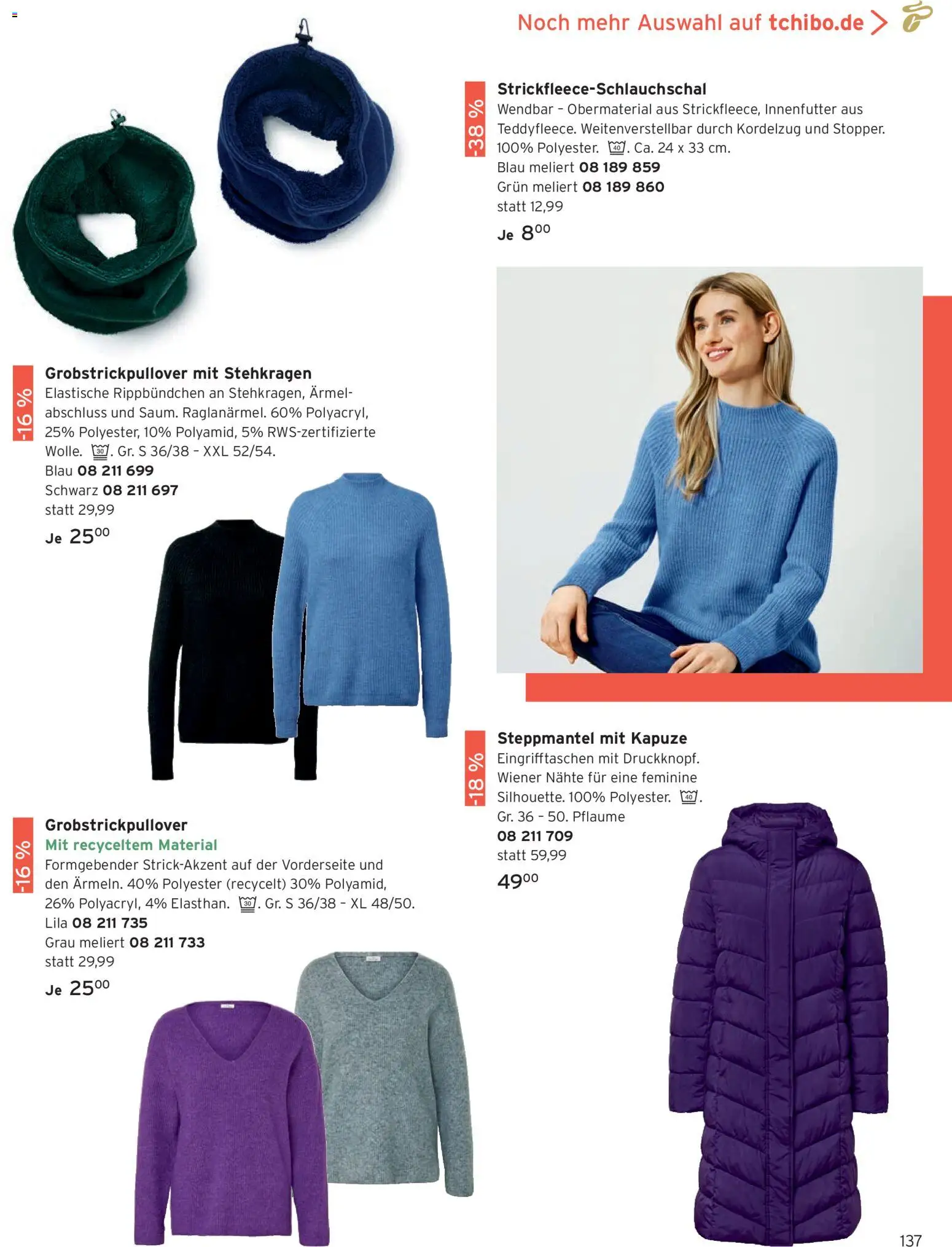 Prospekt Tchibo – gültig ab 01.01.2026 | Seite: 137 | Produkte: Steppmantel