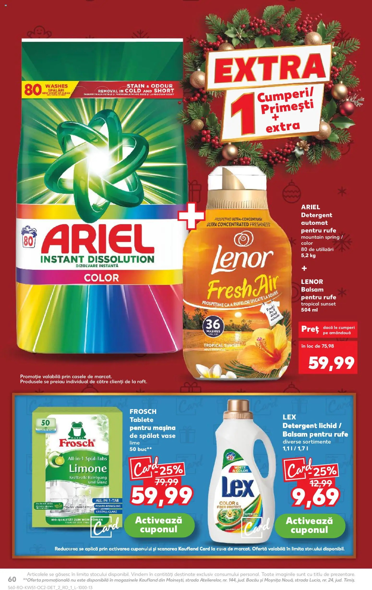 Kaufland RO akciós ujság - amely érvényes a következő dátumtól: 17.12.2025 | Oldal: 60 | Termékek: Ariel, Lime