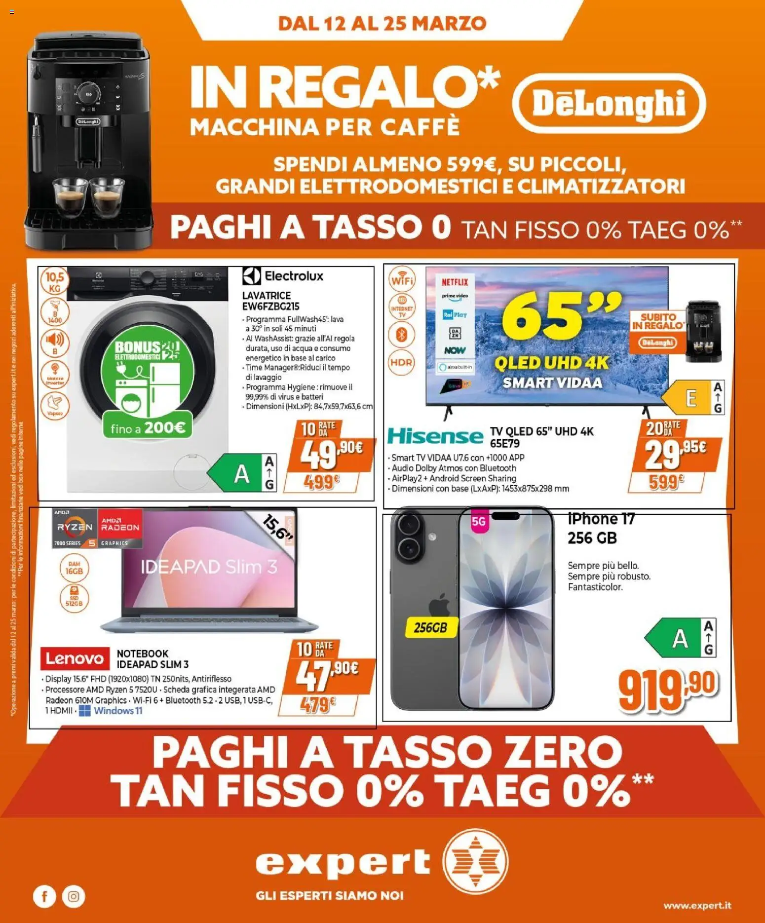 Volantino Expert del 12.03.2026 | Pagina: 2 | Prodotti: Notebook, Acqua, TV, Audio