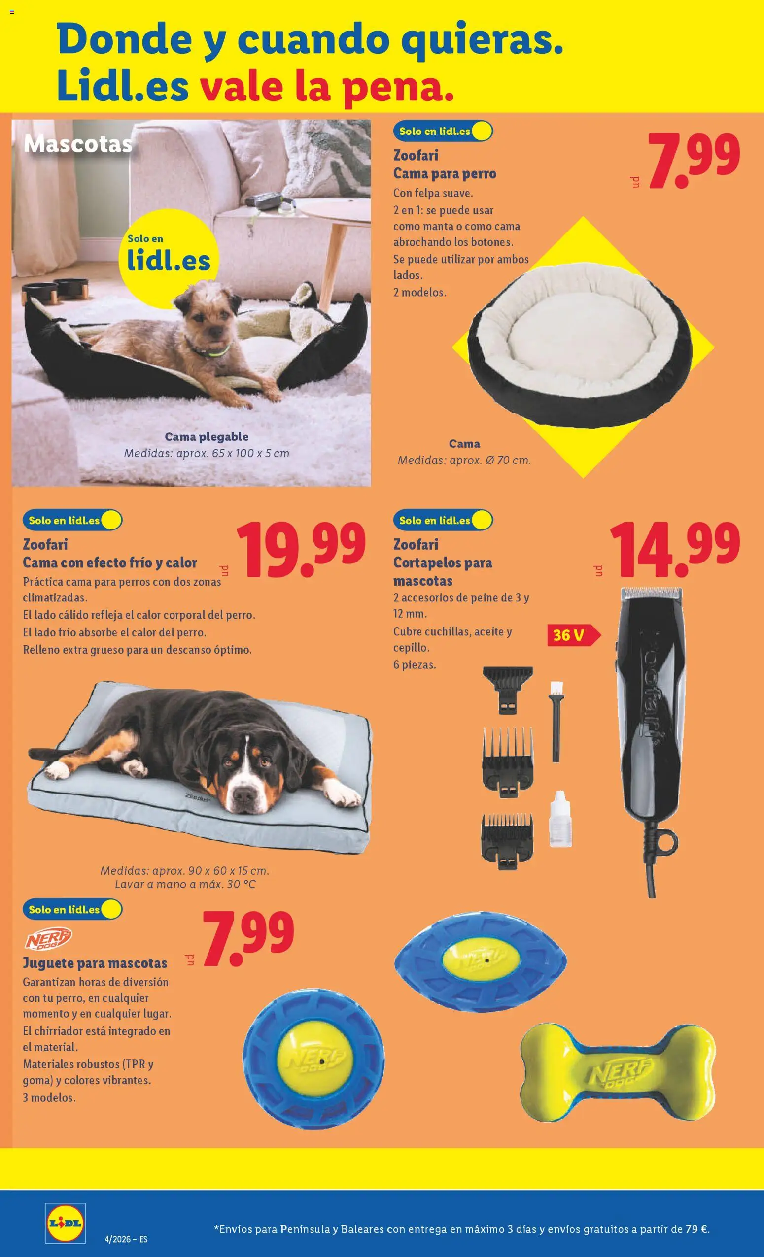 Lidl folleto de bazar │ válido desde el 19.01.2026 | Página: 2 | Productos: Aceite, Manta, Cortapelos, Cama