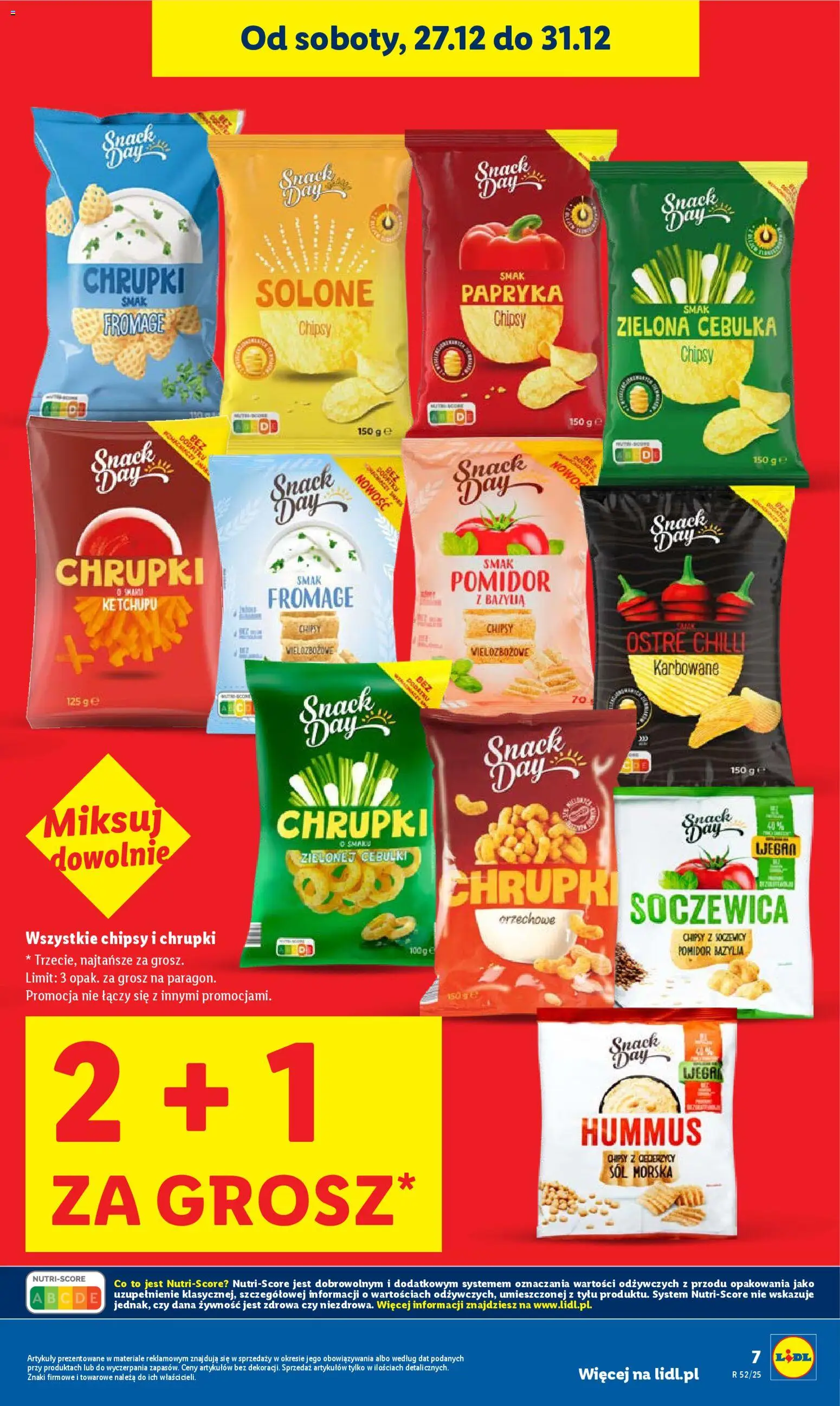 Lidl Gazetka od 27.12.2025 | Strona: 7 | Produkty: Papryka, Sól morska, Hummus, Soczewica