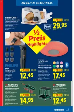 Lidl Aktionen St. Gallen – gültig ab 11.09.2025 | Seite: 3 | Produkte: Lampenschirm, Käse, Usb, Allesschneider