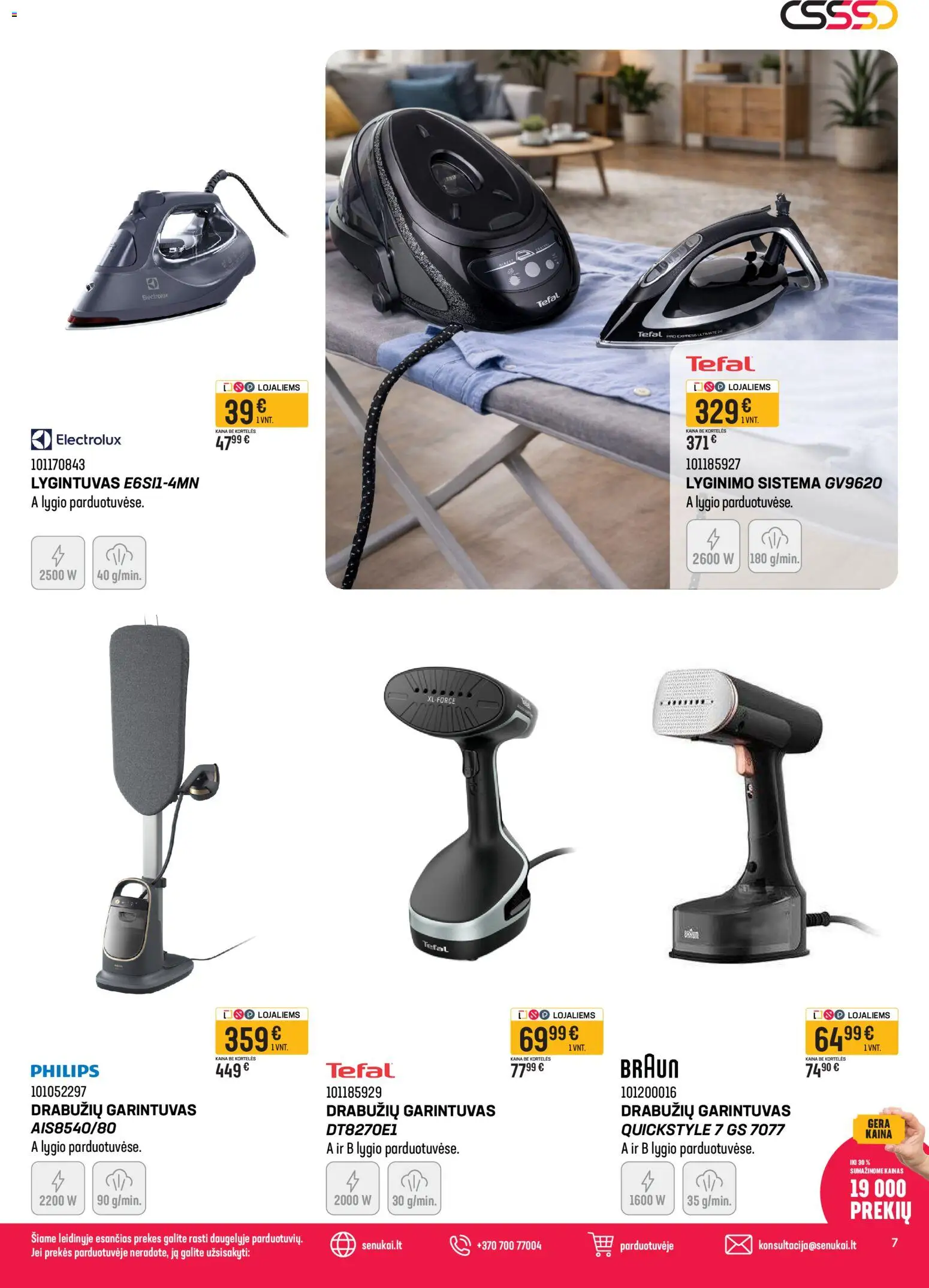 Senukai akcijos nuo 08.04.2026 | Puslapis: 7 | Prekių: Lygintuvas
