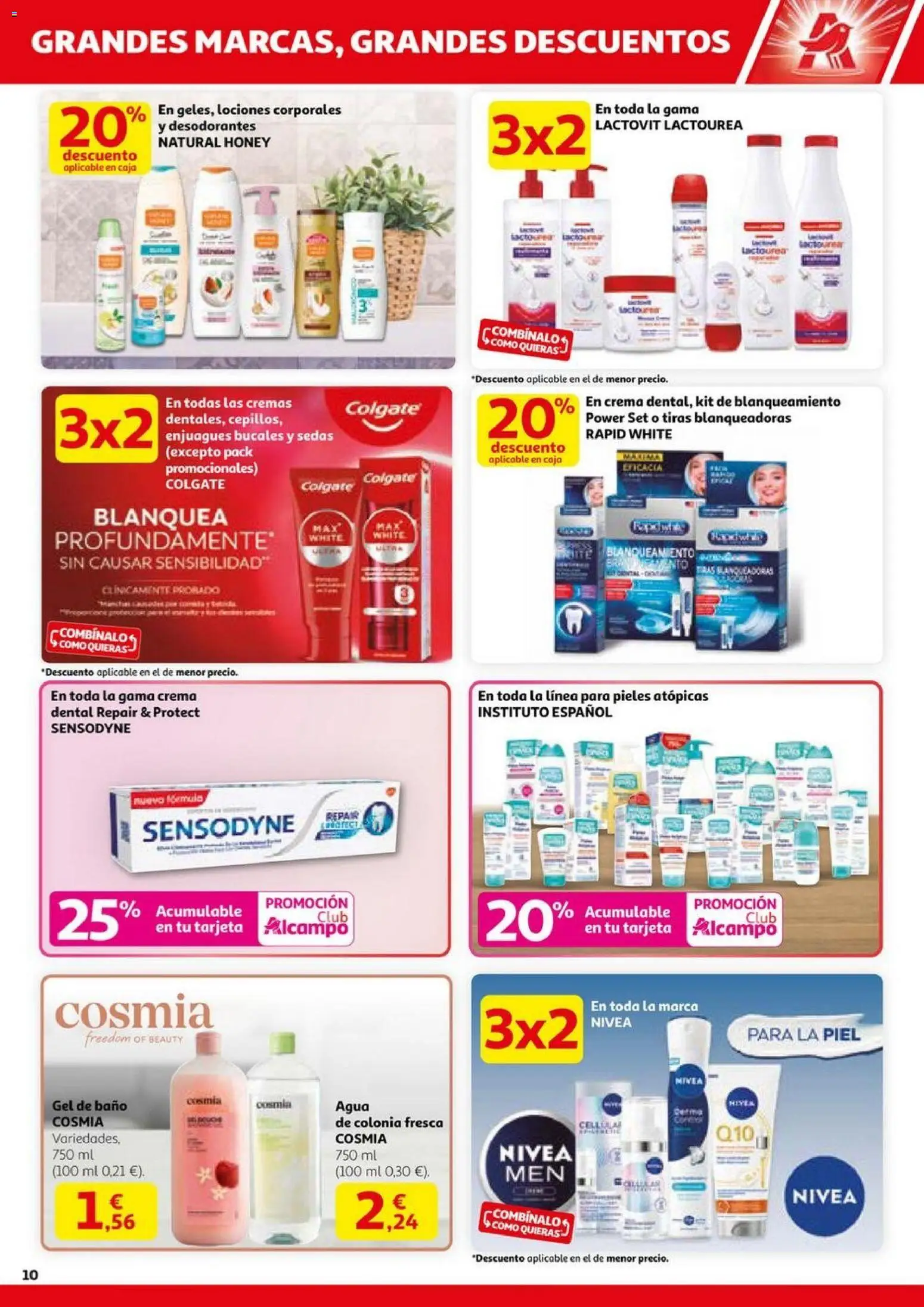 Alcampo - HP Nacional  │ válido desde el 23.10.2025 | Página: 10 | Productos: Colonia, Gel de baño, Crema, Baño