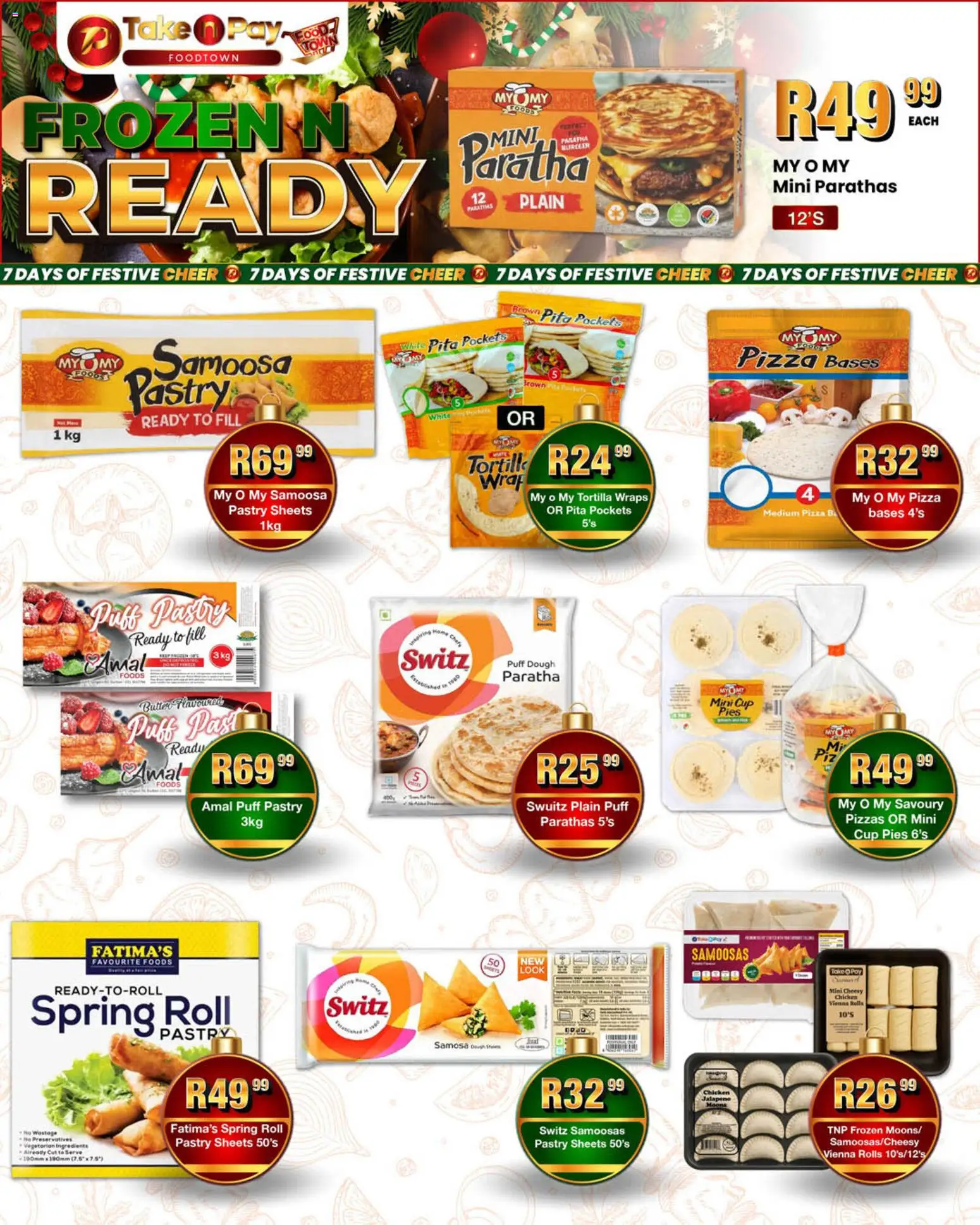 New Take n Pay catalogue – valid from 18.12.2025 | Page: 23 | Products: Butter, Samoosas, Pizza, Touca de banho
