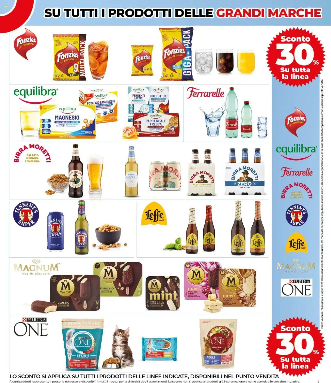 Volantino COOP del 19.06.2025 | Pagina: 9 | Prodotti: Birra, Birra Moretti, Acqua minerale, Ferrarelle