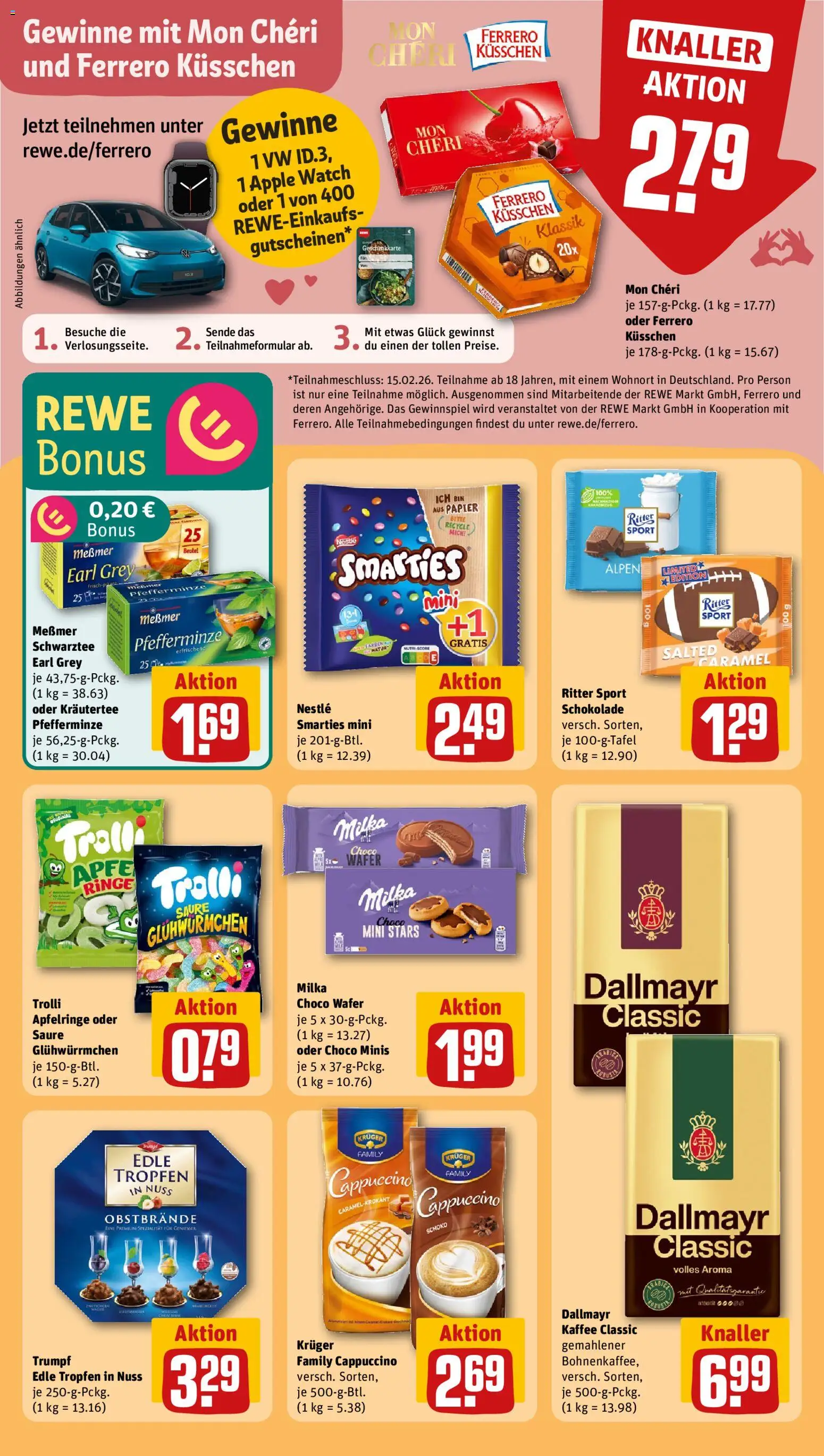 Rewe Prospekt 	 – gültig ab 02.02.2026 | Seite: 27 | Produkte: Apple watch, Kaffee, Smarties, Apple