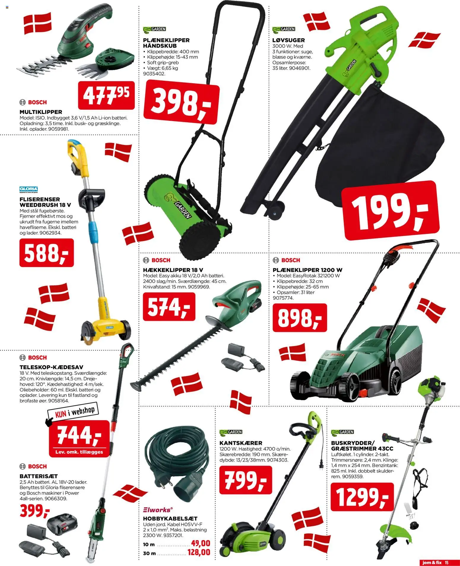 Jem & fix tilbudsavis – gyldig fra 08.03.2026 | Side: 15 | Produkter: Kabel, Batteri