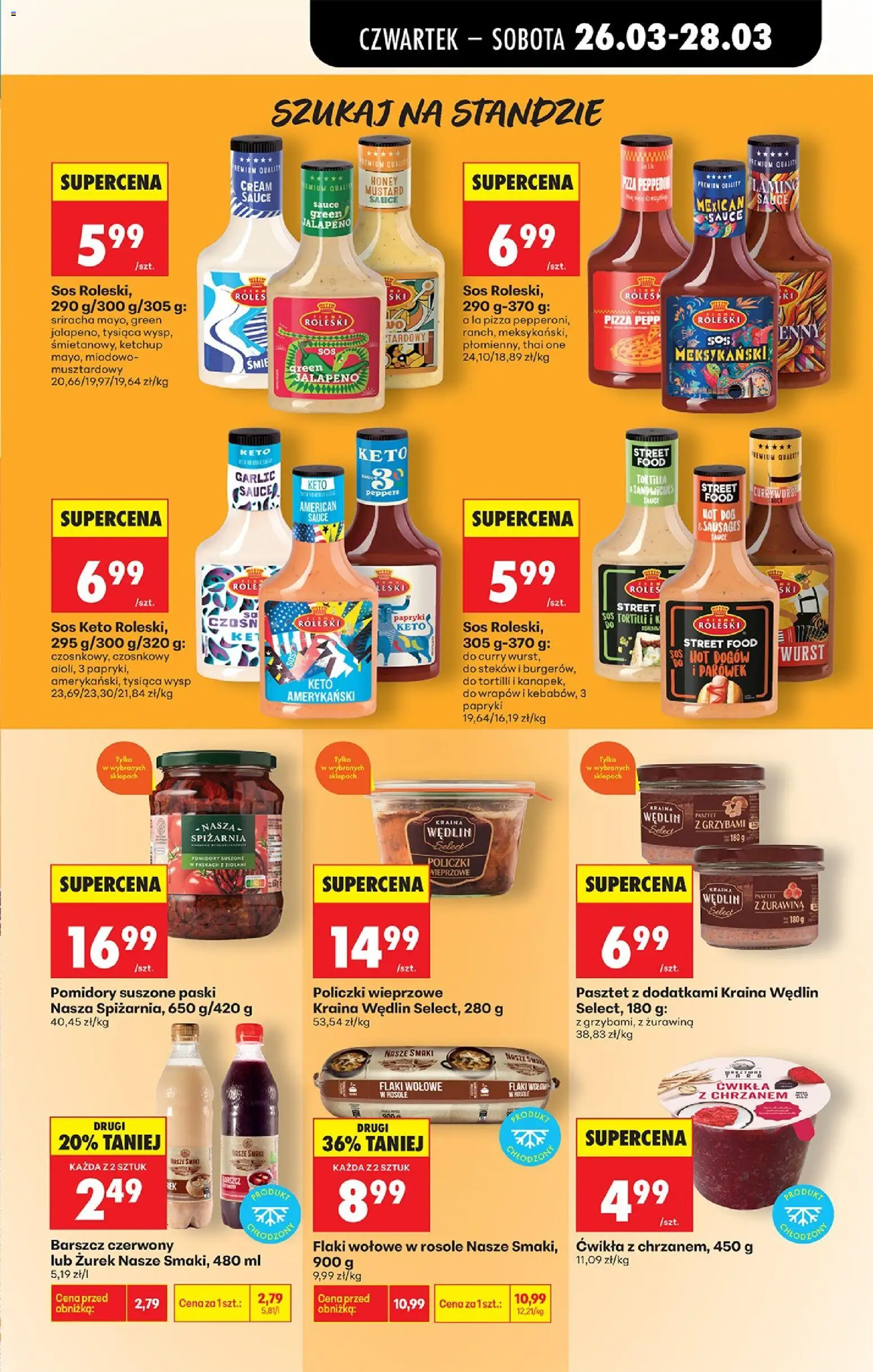 Biedronka gazetka od czwartku od 26.03.2026 | Strona: 57 | Produkty: Zurek, Pomidory suszone, Żurawina, Sos