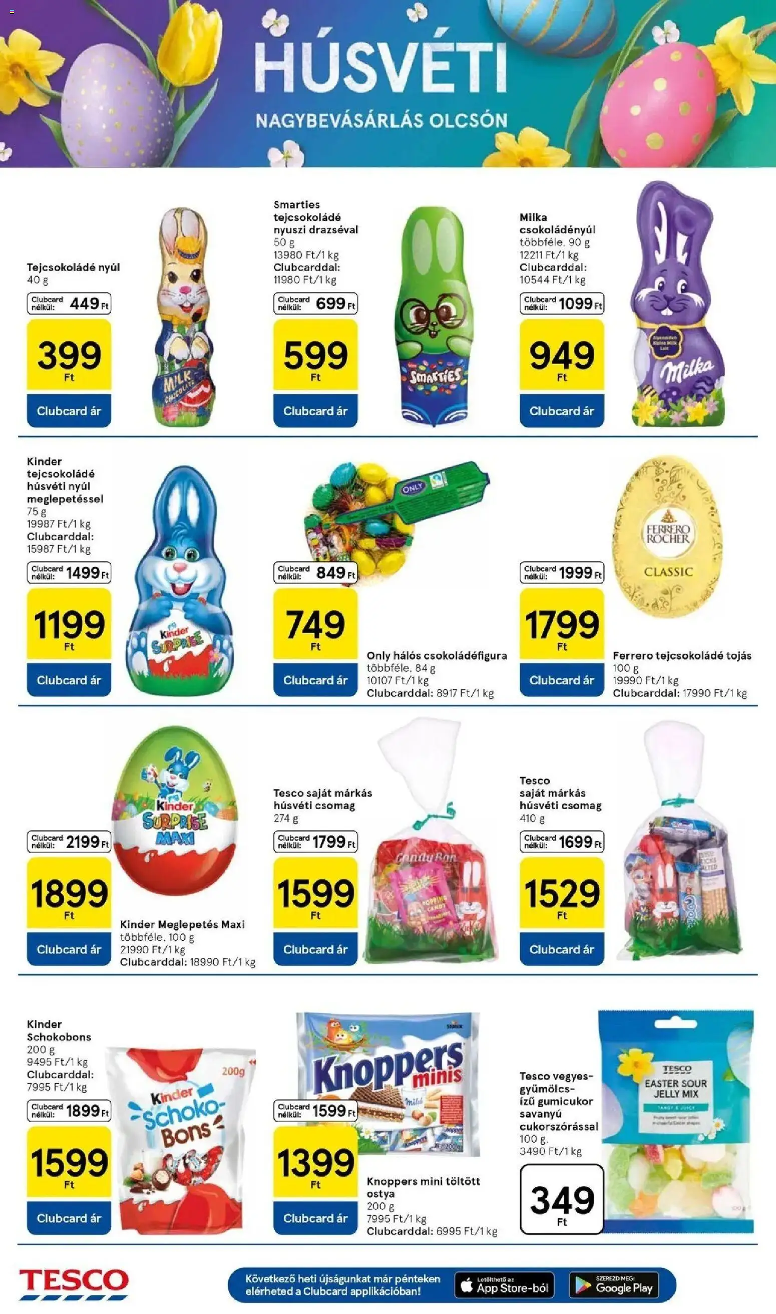 Tesco akciós ujság - amely érvényes a következő dátumtól: 26.03.2026 | Oldal: 10 | Termékek: Gyümölcs, Gumicukor, Tejcsokoládé, Tojás