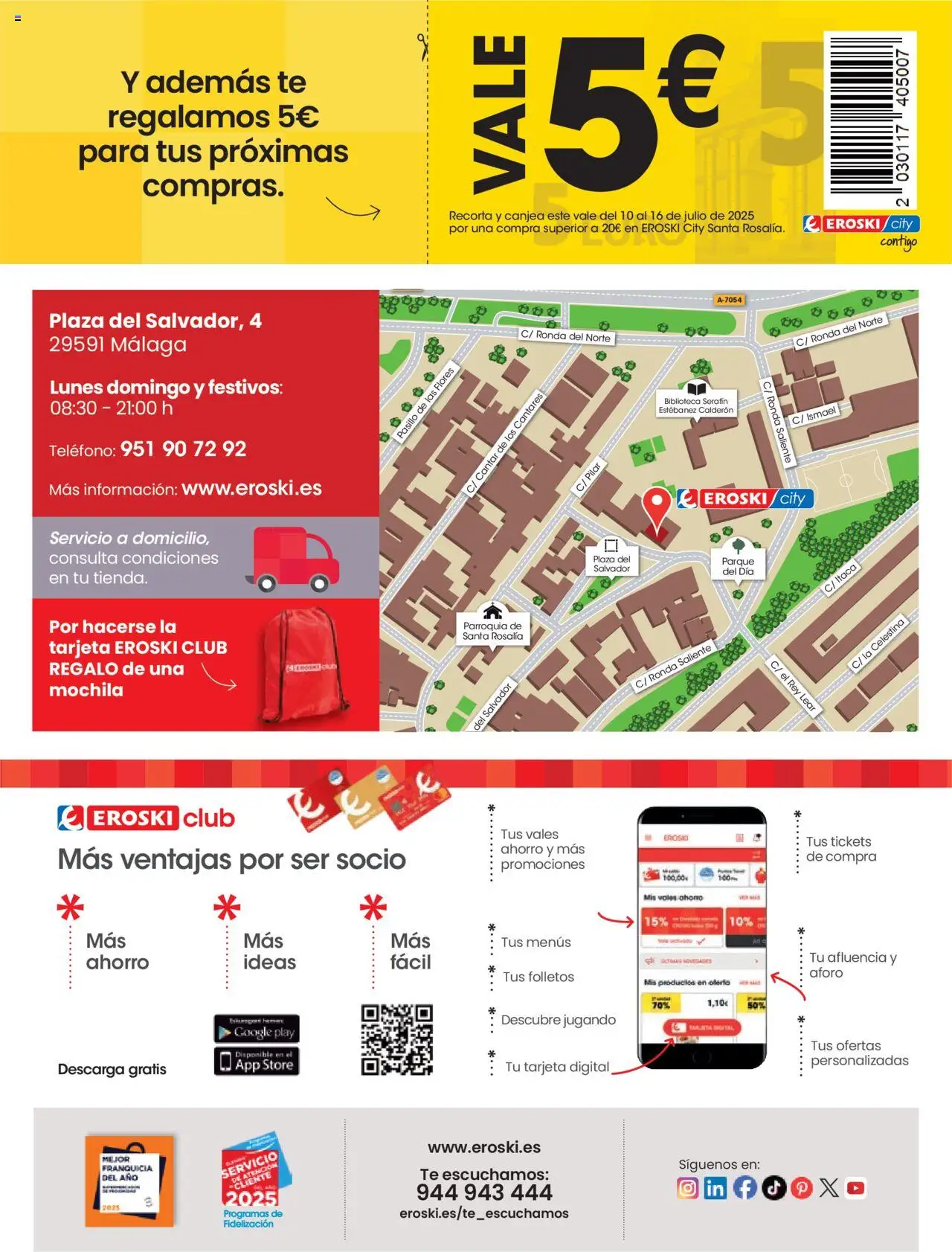 Eroski -  City Santa Rosalía │ válido desde el 26.06.2025 | Página: 8 | Productos: Mochila, Té, Teléfono, Biblioteca