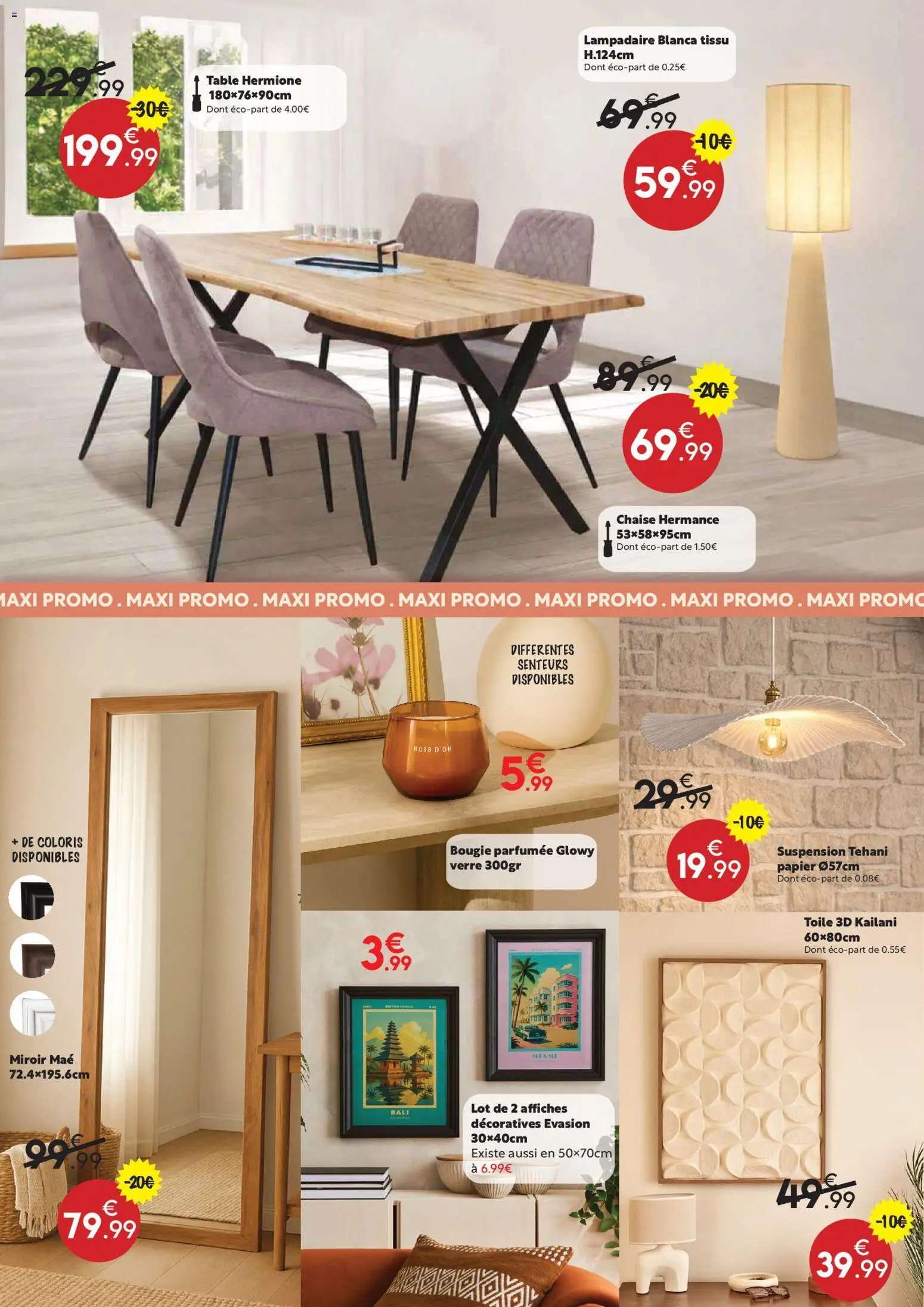 {H1} | Page: 5 | Produits: Suspension, Table, Chaise, Miroir