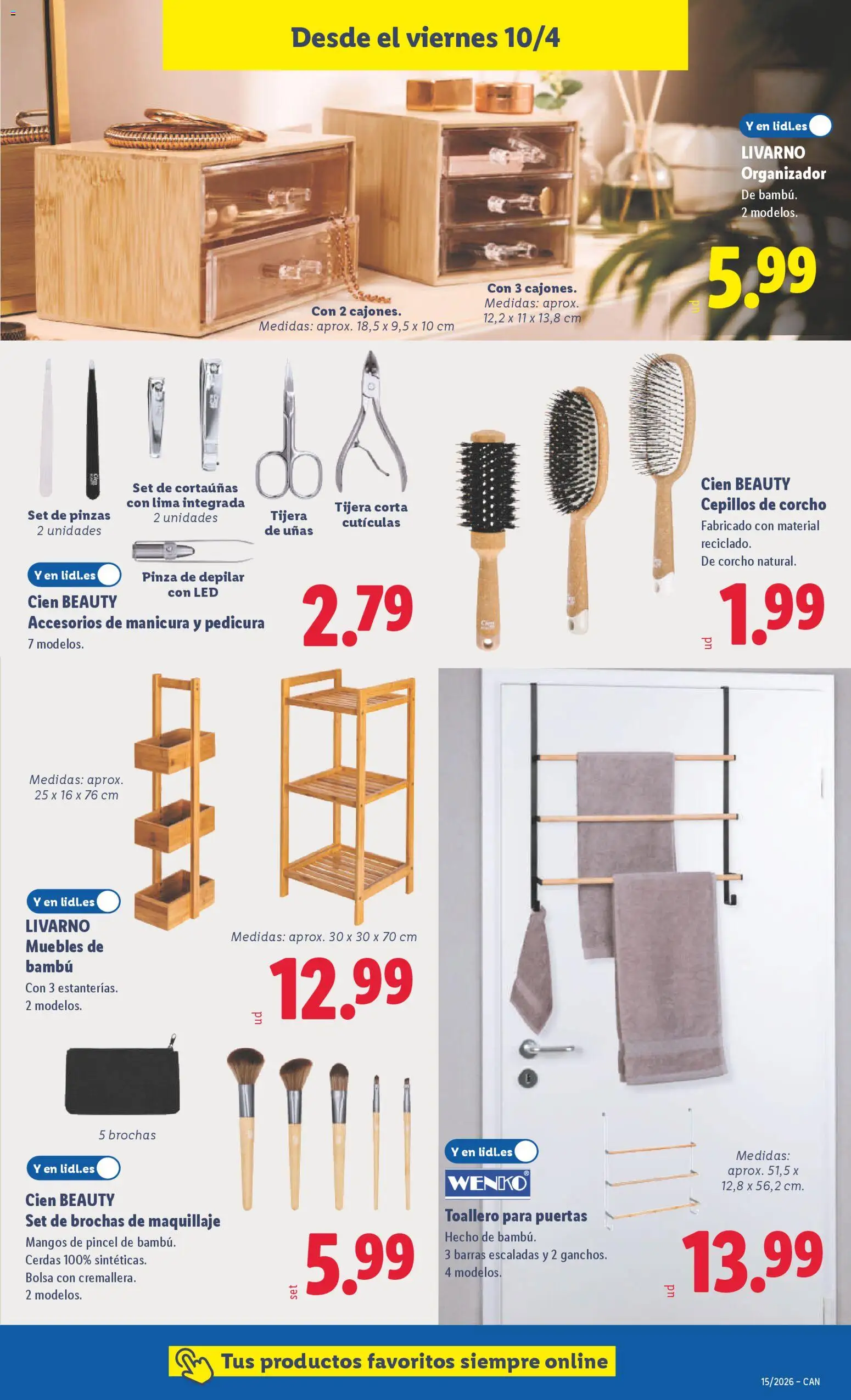 Lidl folleto de bazar │ válido desde el 06.04.2026 | Página: 17 | Productos: Set de brochas, Βερμούτ, Organizador, Bolsa