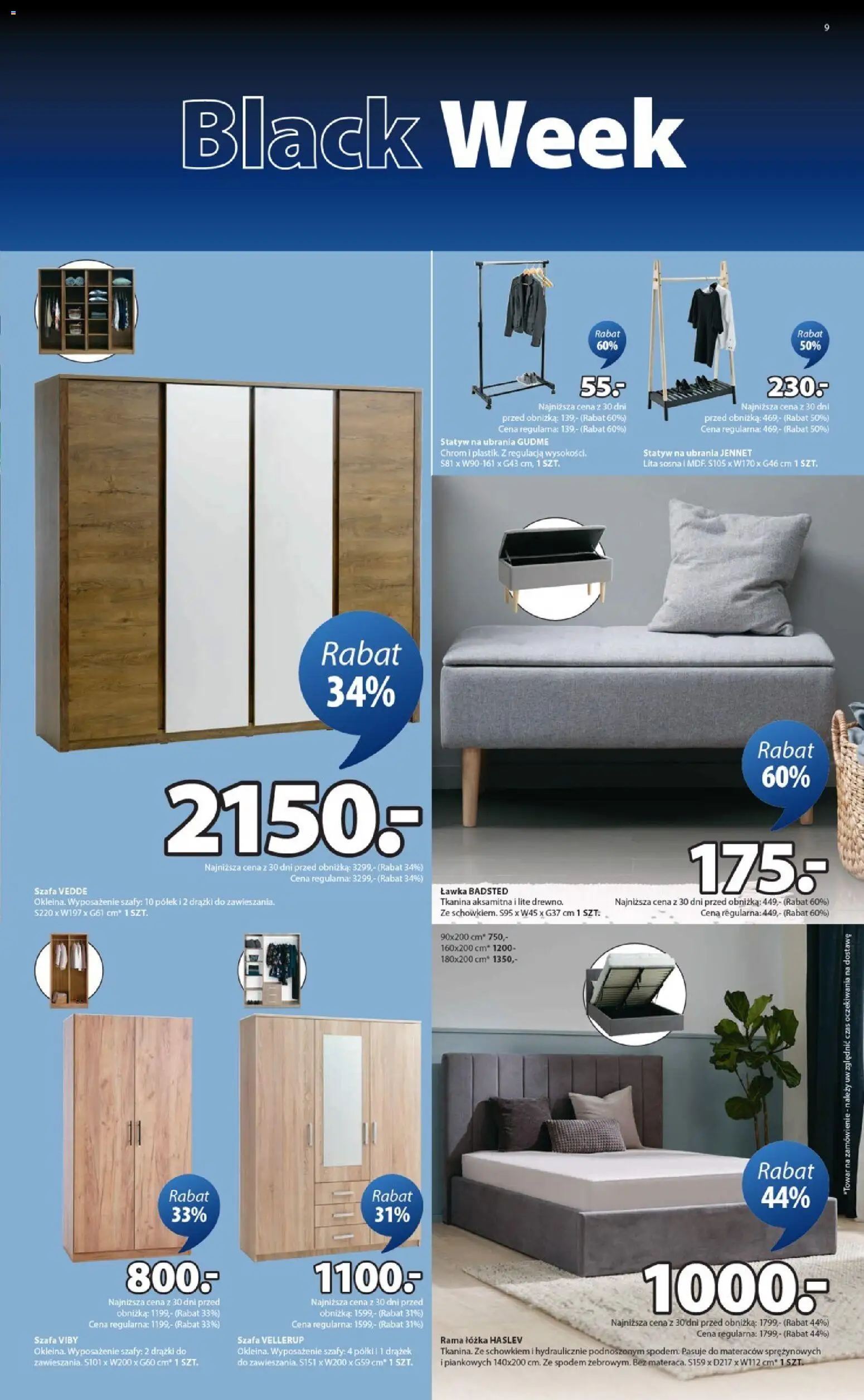 JYSK Black Friday od 21.11.2025 | Strona: 9 | Produkty: Ubrania, Szafa