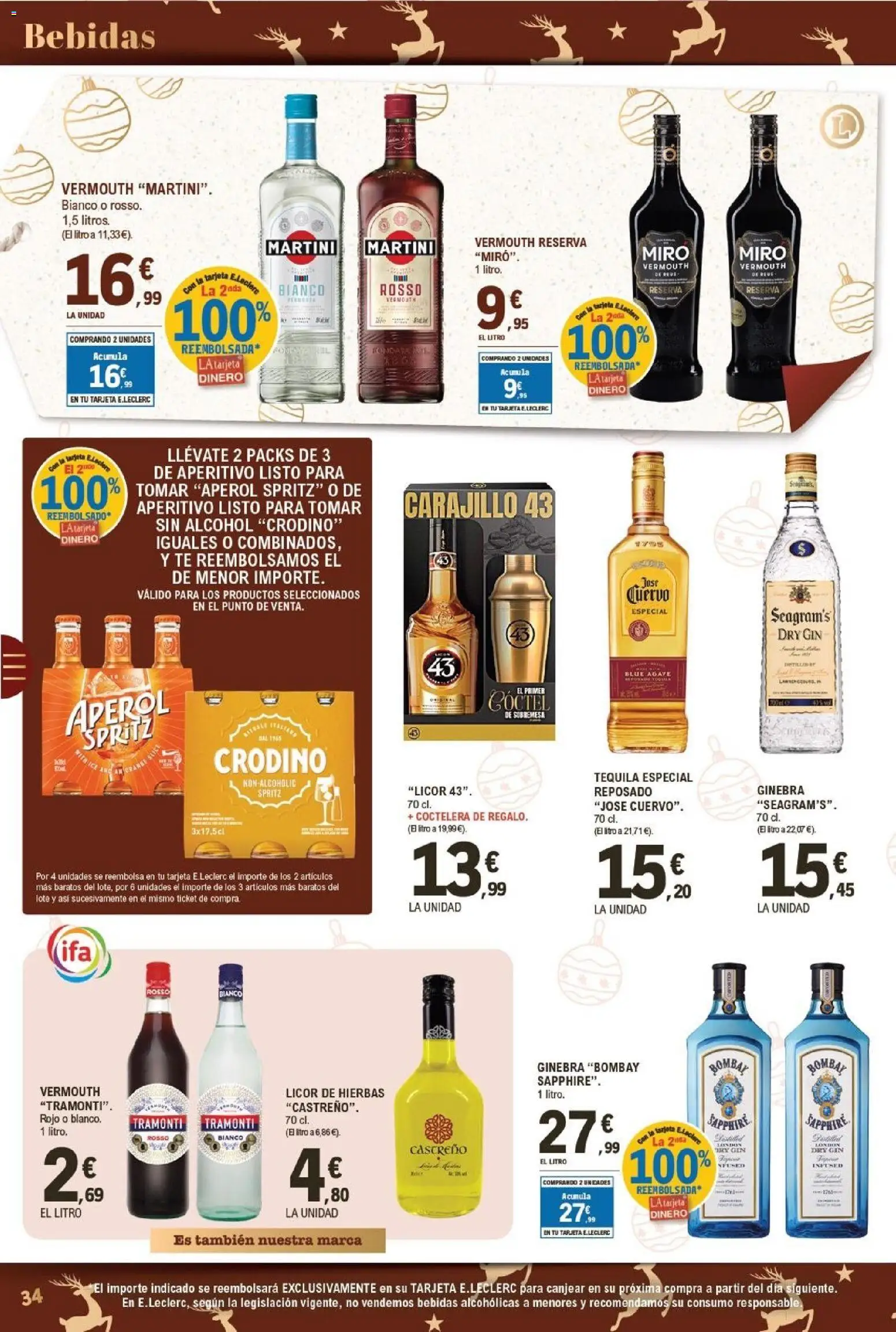 E.Leclerc folleto │ válido desde el 15.12.2025 | Página: 34 | Productos: Licor, Ginebra, Té