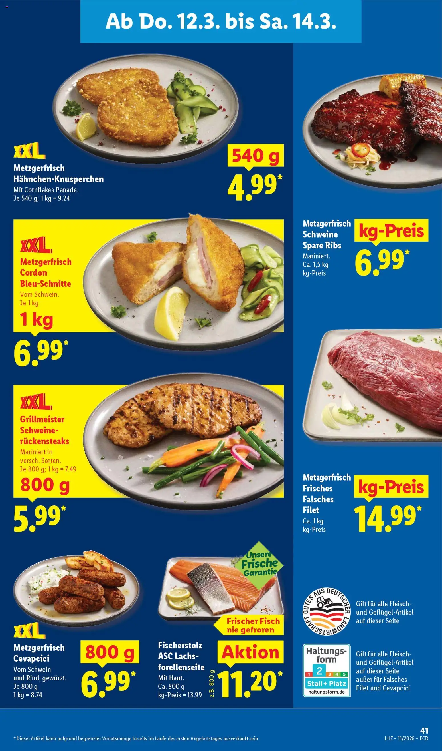 Lidl Prospekt – gültig ab 09.03.2026 | Seite: 63 | Produkte: Spare ribs, Fisch, Lachs, Fleisch