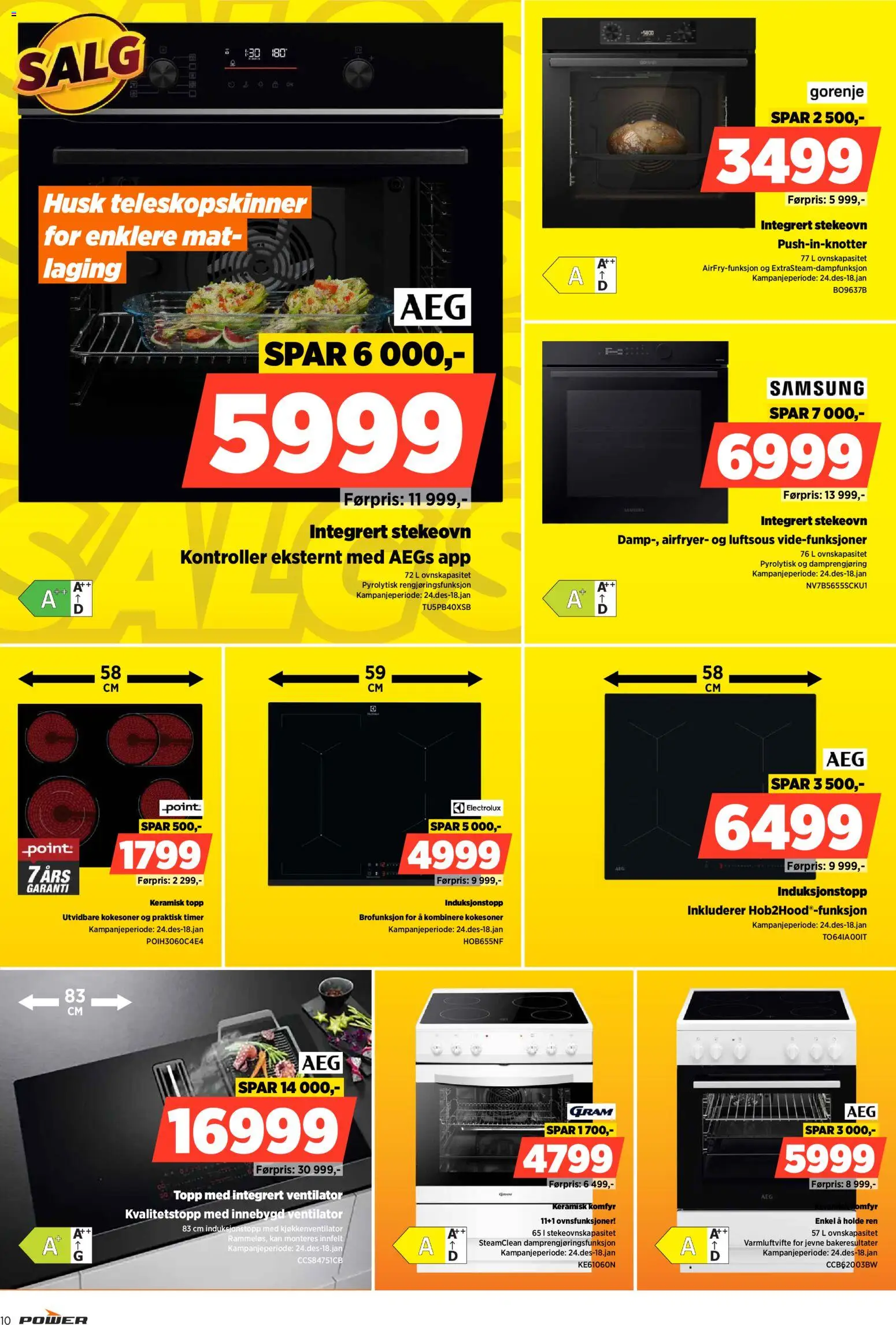 {H1} | Side: 10 | Produkter: Airfryer, Curry, Komfyr, Topp