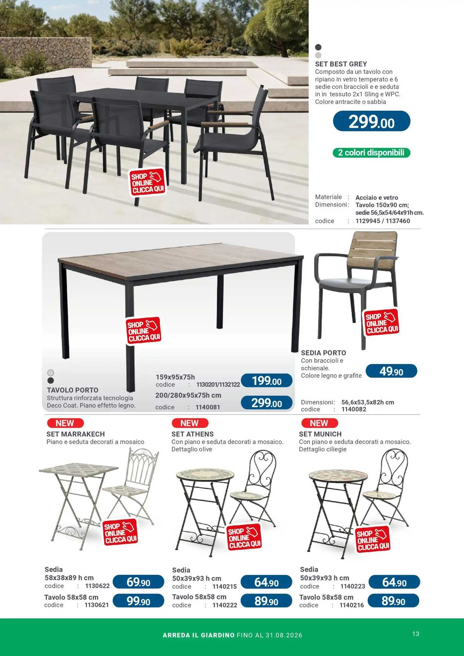 Volantino CFadda del 08.04.2026 | Pagina: 13 | Prodotti: Ripiano, Braccioli, Tavolo, Sedia