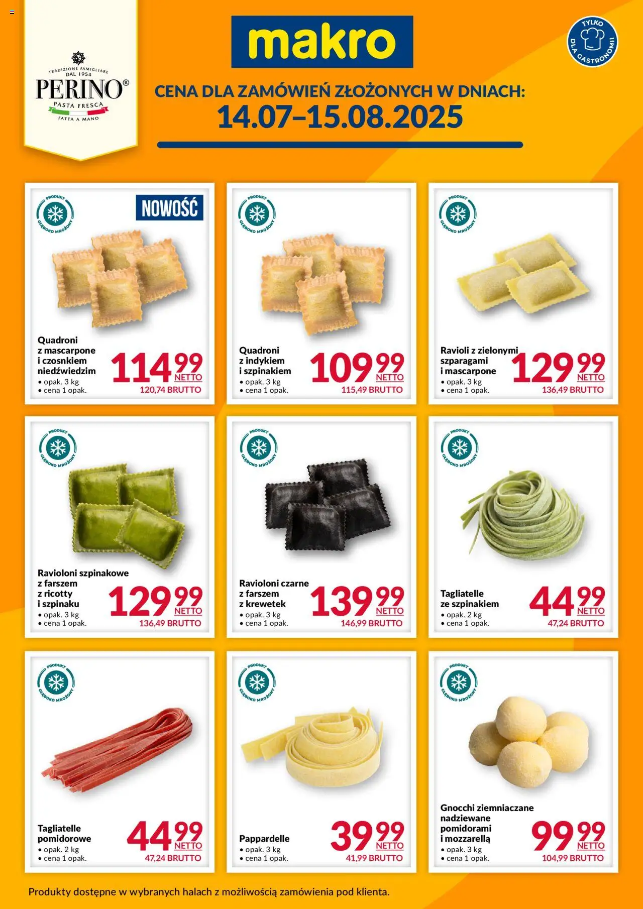 Makro Gazetka - Perino od 14.07.2025 | Strona: 1 | Produkty: Mascarpone, Gnocchi, Tagliatelle, Mozzarella